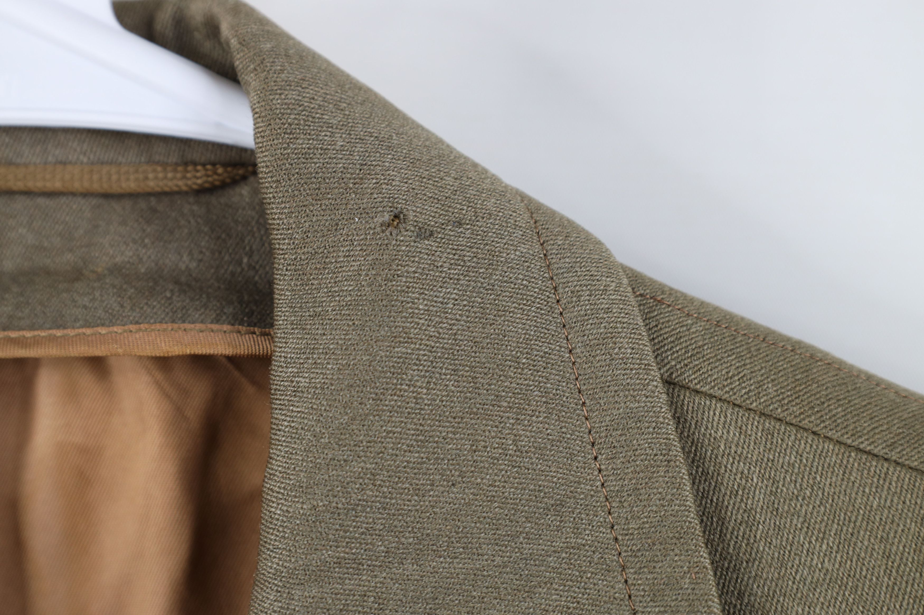 Vintage Vintage 50s Rockabilly Worsted Wool Trench Coat Jacket USA Size US XL / EU 56 / 4 - 4 Thumbnail
