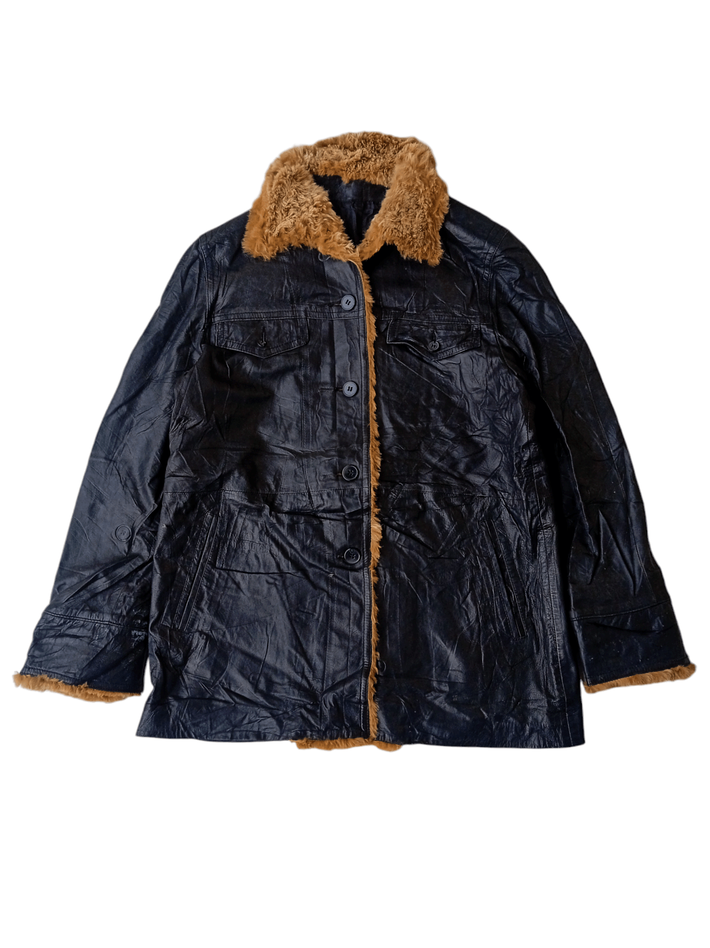 If Six Was Nine × Japanese Brand × Le Grande Bleu (L.G.B.) Fur faux Leather Jacket Size US M / EU 48-50 / 2 - 1 Thumbnail