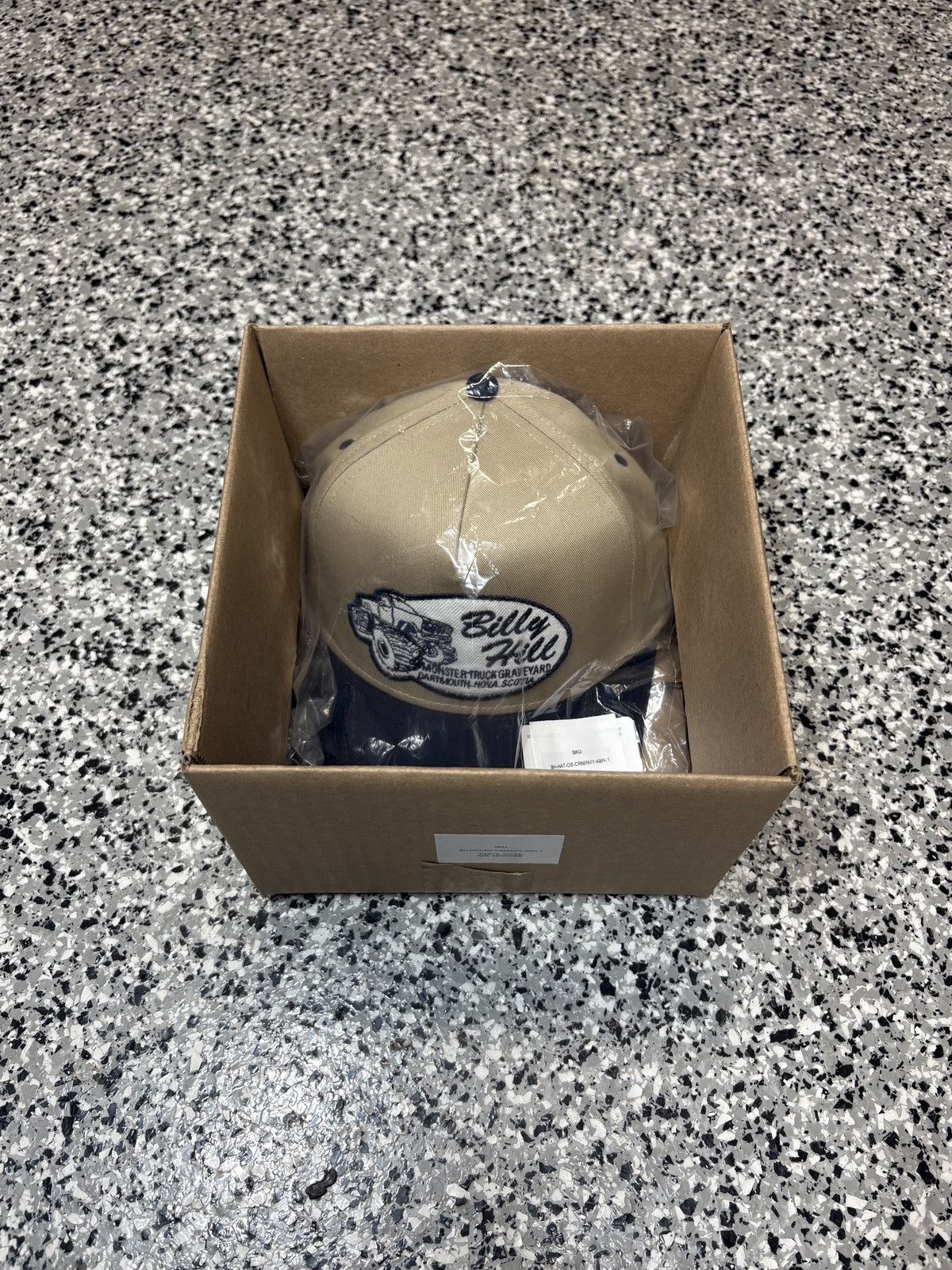 Billy Hill 2021 Billy Hill Tan/Navy “MTGY” Patched Truckers Hat OSFM Size ONE SIZE - 6 Thumbnail