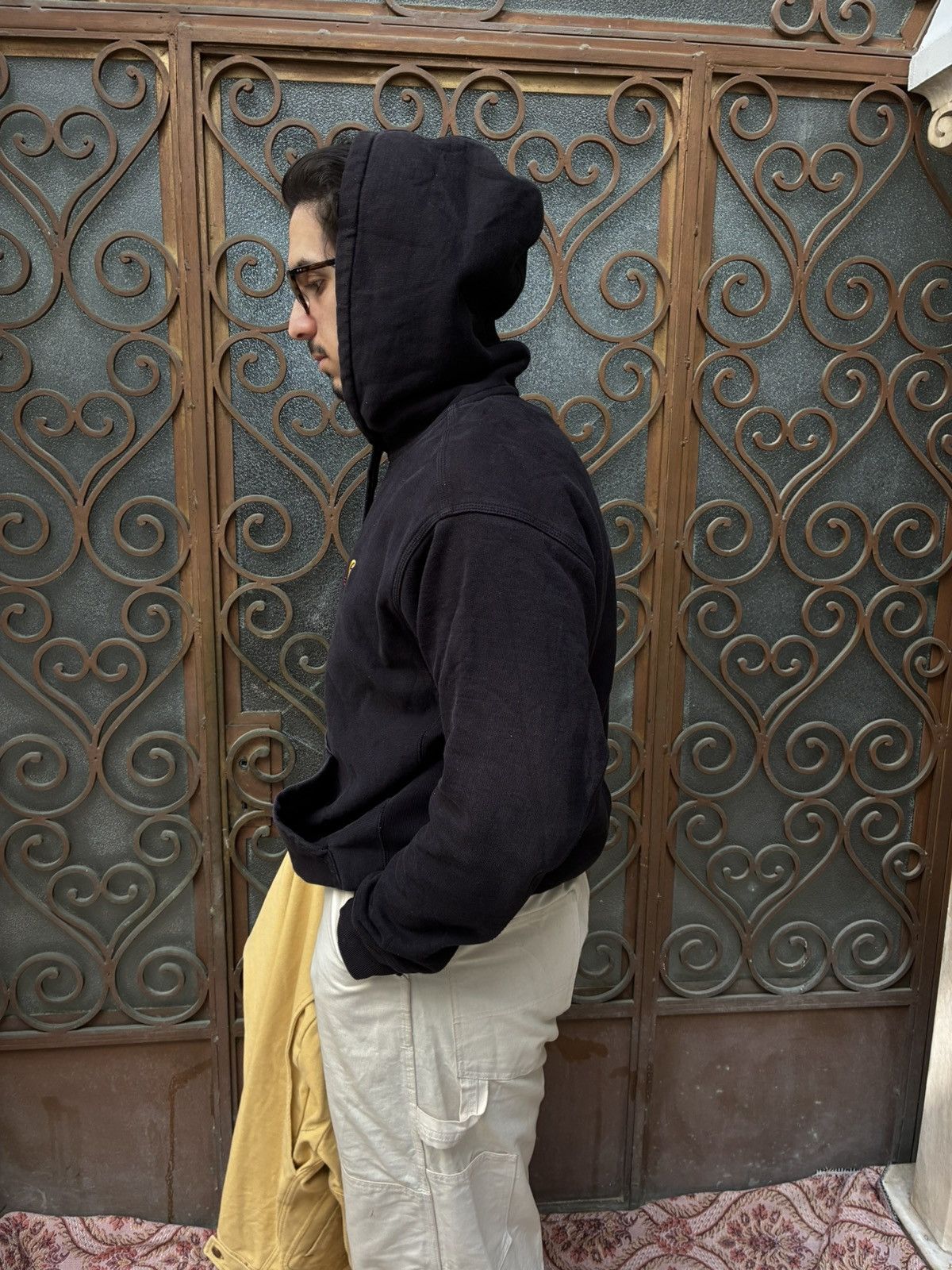 Carhartt Wip BLACK CARHARTT WIP AMERICAN SCRIPT HEAVYWEIGHT HOODIE Size US M / EU 48-50 / 2 - 7 Thumbnail