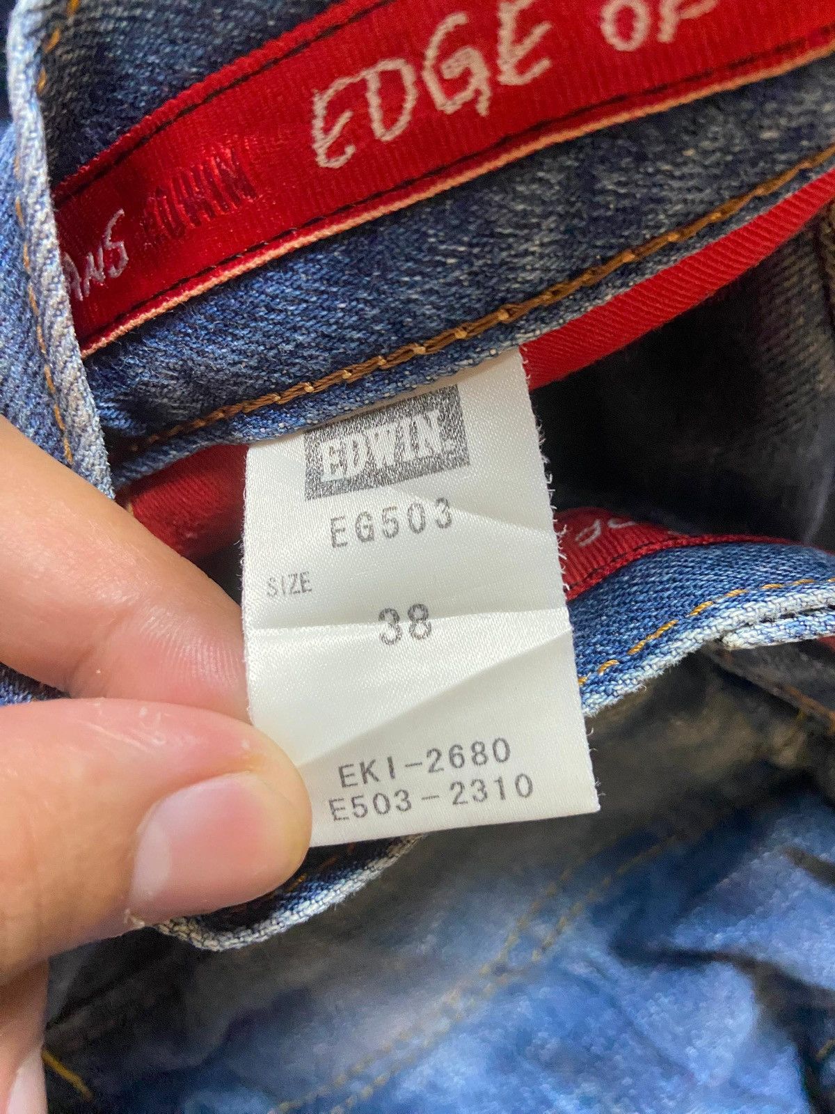Edwin × Japanese Brand × Vintage Vintage EDWIN 503 Regular Fit Denim Jeans (128) Size US 42 / EU 58 - 5 Thumbnail