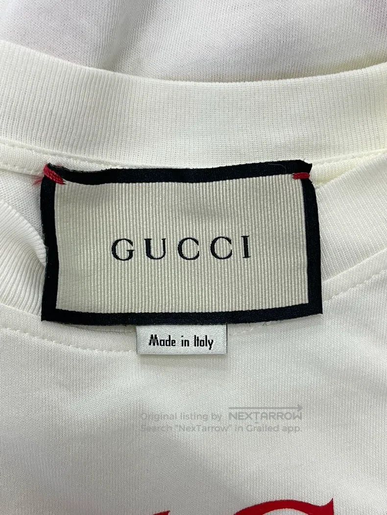 Gucci Gucci White and red letter logo short-sleeved T-shirt Size US XS / EU 42 / 0 - 4 Thumbnail