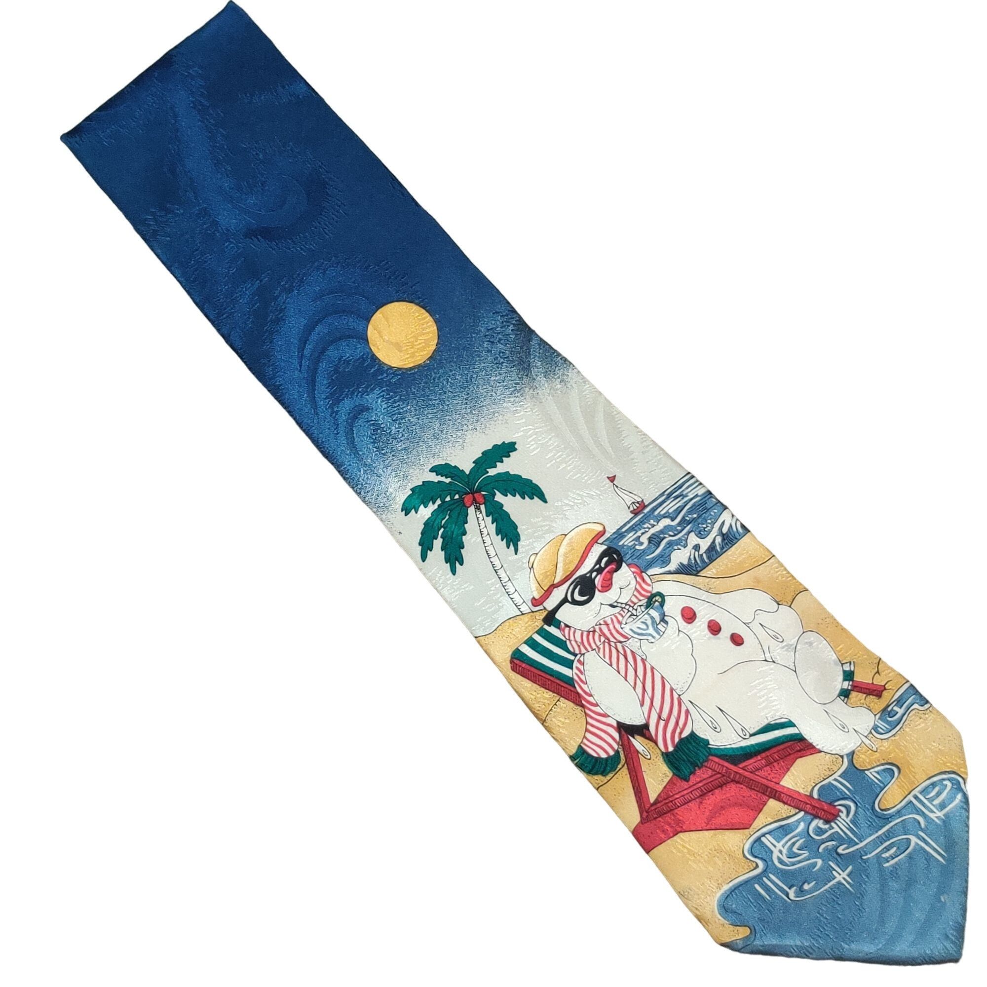 Other Surrey Mens Necktie Holiday Beach Snowman Christmas Party Va Size ONE SIZE - 3 Thumbnail