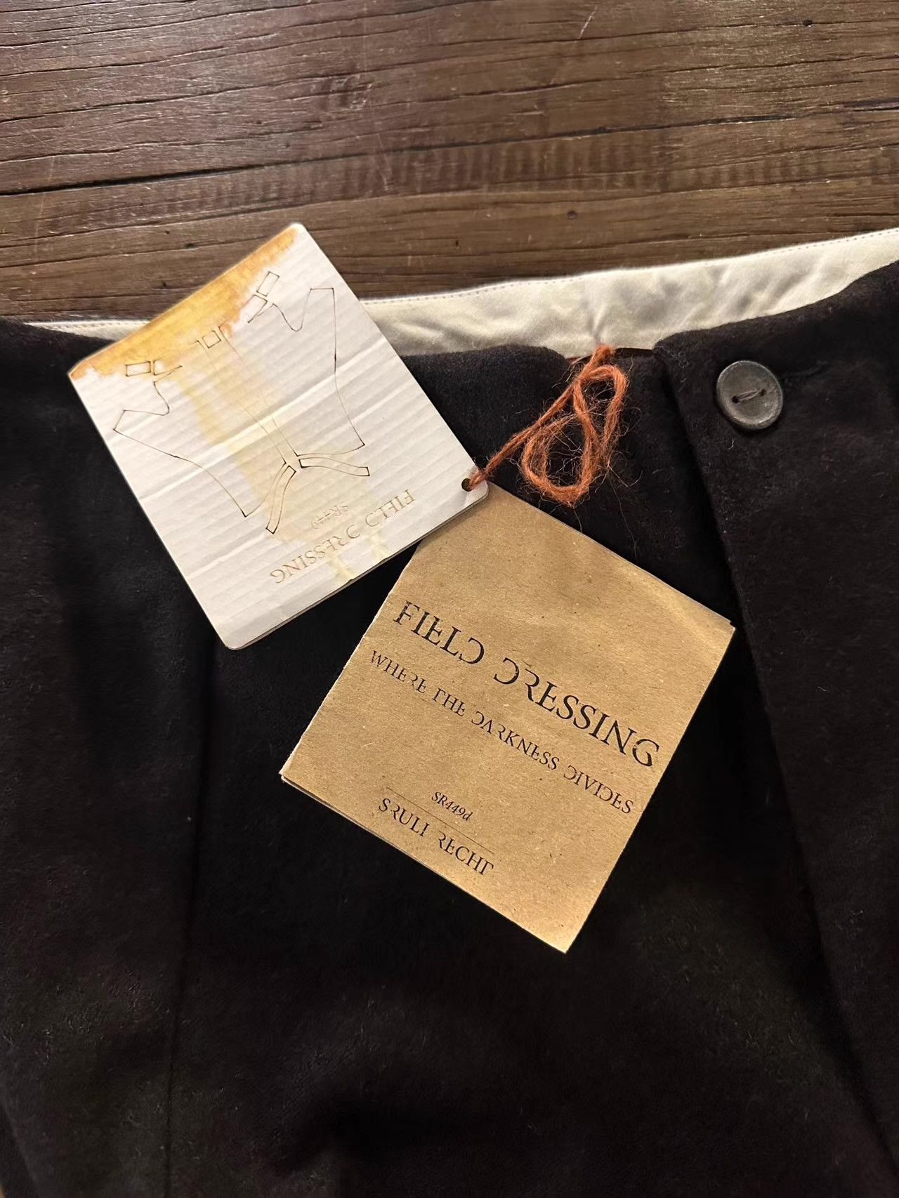 Sruli Recht SRULI RECHT 12AW Vertically‑Cut Low‑Waist Wool Trousers Ｑ25 Size US 32 / EU 48 - 3 Thumbnail