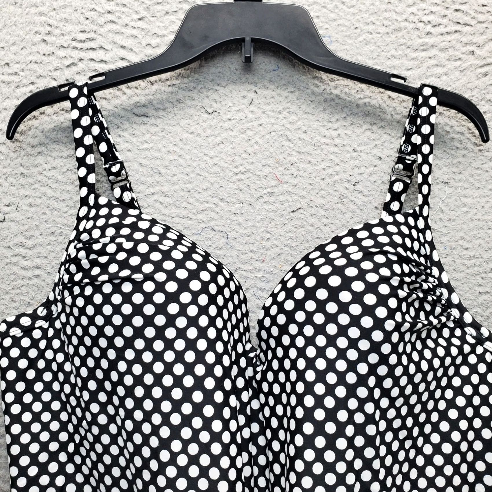 Vintage Lane Bryant Swimsuit Womens 20 Multi Polka Dot Sweetheart Ruched Side 1 Piece Size ONE SIZE - 7 Thumbnail