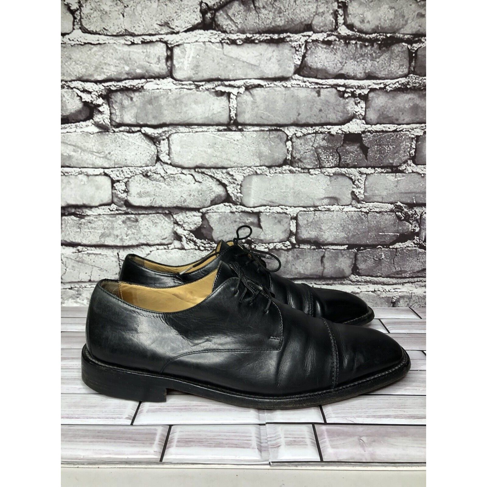 Cole Haan Cole Haan City Black Leather Cap Toe Oxfords Dress Shoes Men Size US 10.5 / EU 43-44 - 19 Thumbnail