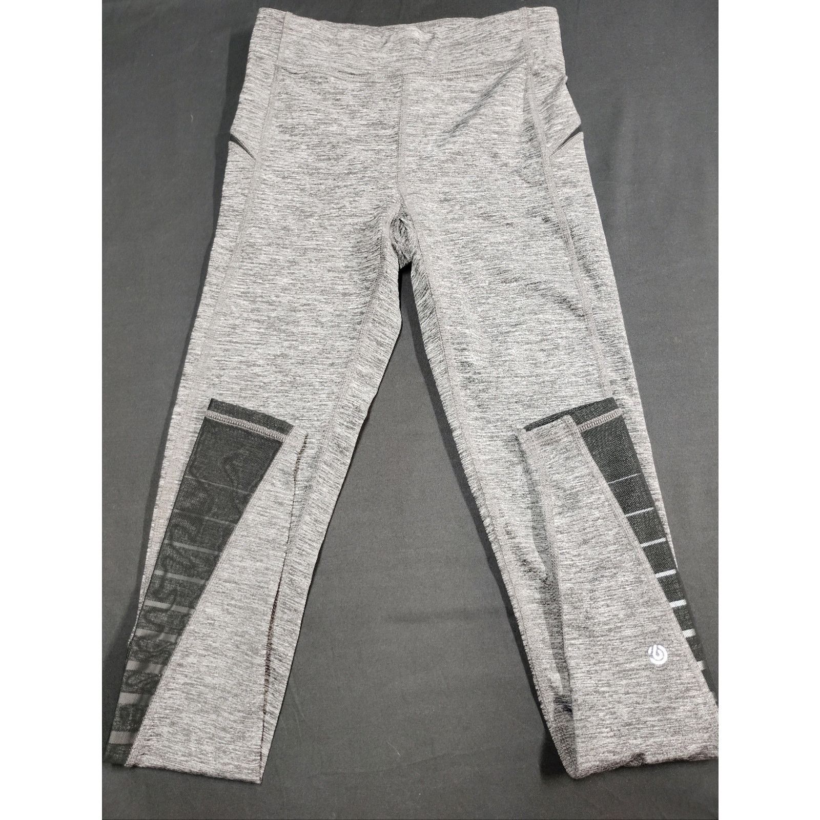 Champion Champion Gray Heather Leggings with Black Contrast Panels Size 22" - 1 Thumbnail