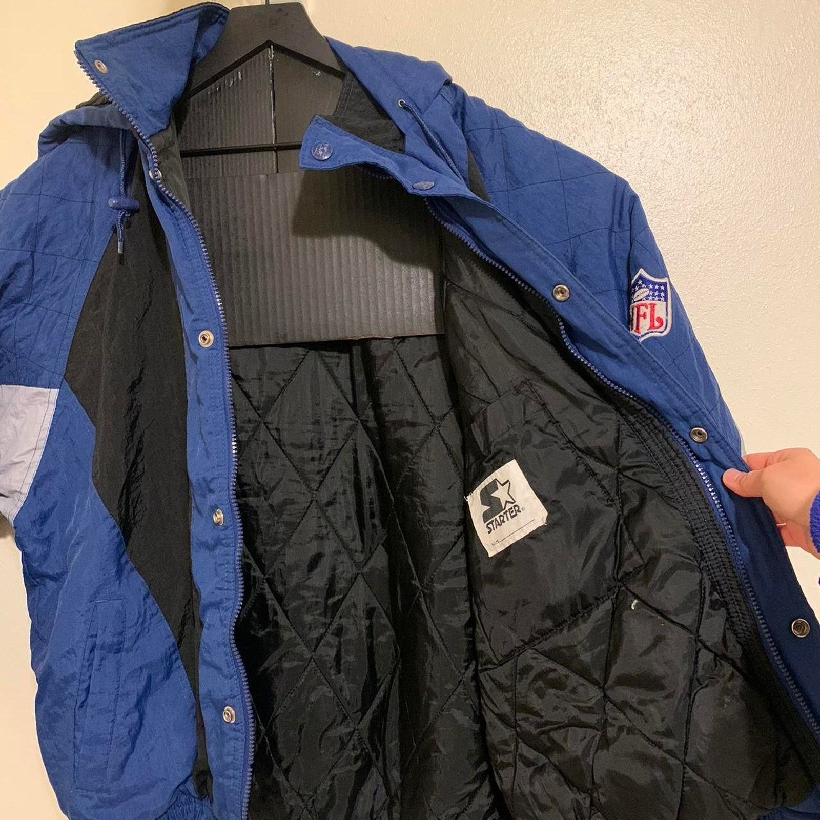 Starter Vintage 90s NFL Starter Dallas Cowboys Parka Jacket Size US XL / EU 56 / 4 - 4 Thumbnail