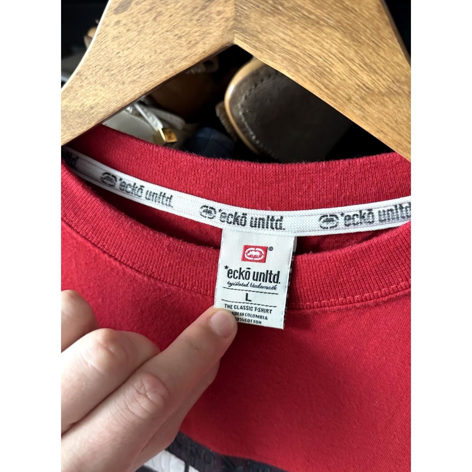 Ecko Unltd. Ecko Unltd. Vintage Big Logo Rap Skate Style Y2K Red Shirt Size L Men Size US L / EU 52-54 / 3 - 6 Thumbnail