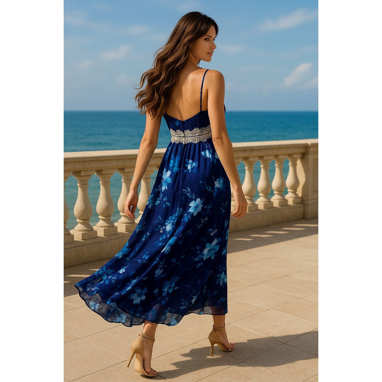 Other Twelfth Street by Cynthia Vincent Small Navy Floral Silk Max Size S / US 4 / IT 40 - 13 Thumbnail