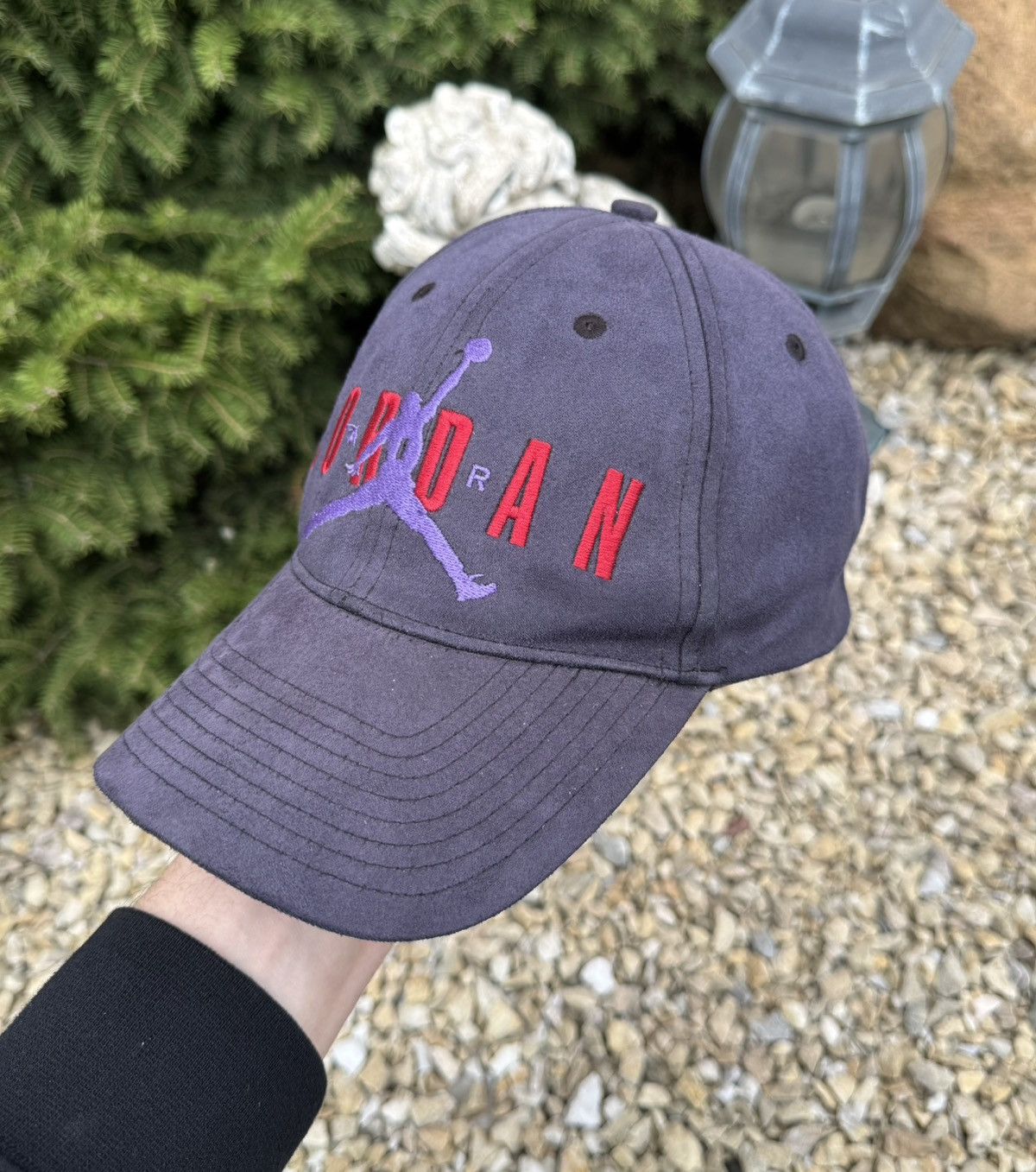 Other 1990s Vintage Jordan Big Logo Velour Cap Hat Size ONE SIZE - 2 Thumbnail