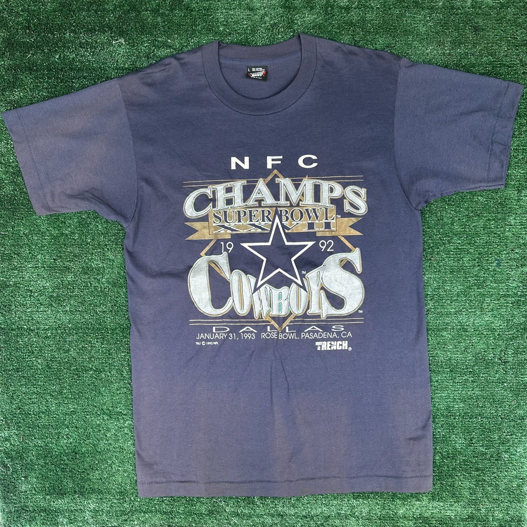 NFL Vintage 90s Dallas Cowboys Super Bowl Champs 1992 T-Shirt Na Size US L / EU 52-54 / 3 - 1 Thumbnail