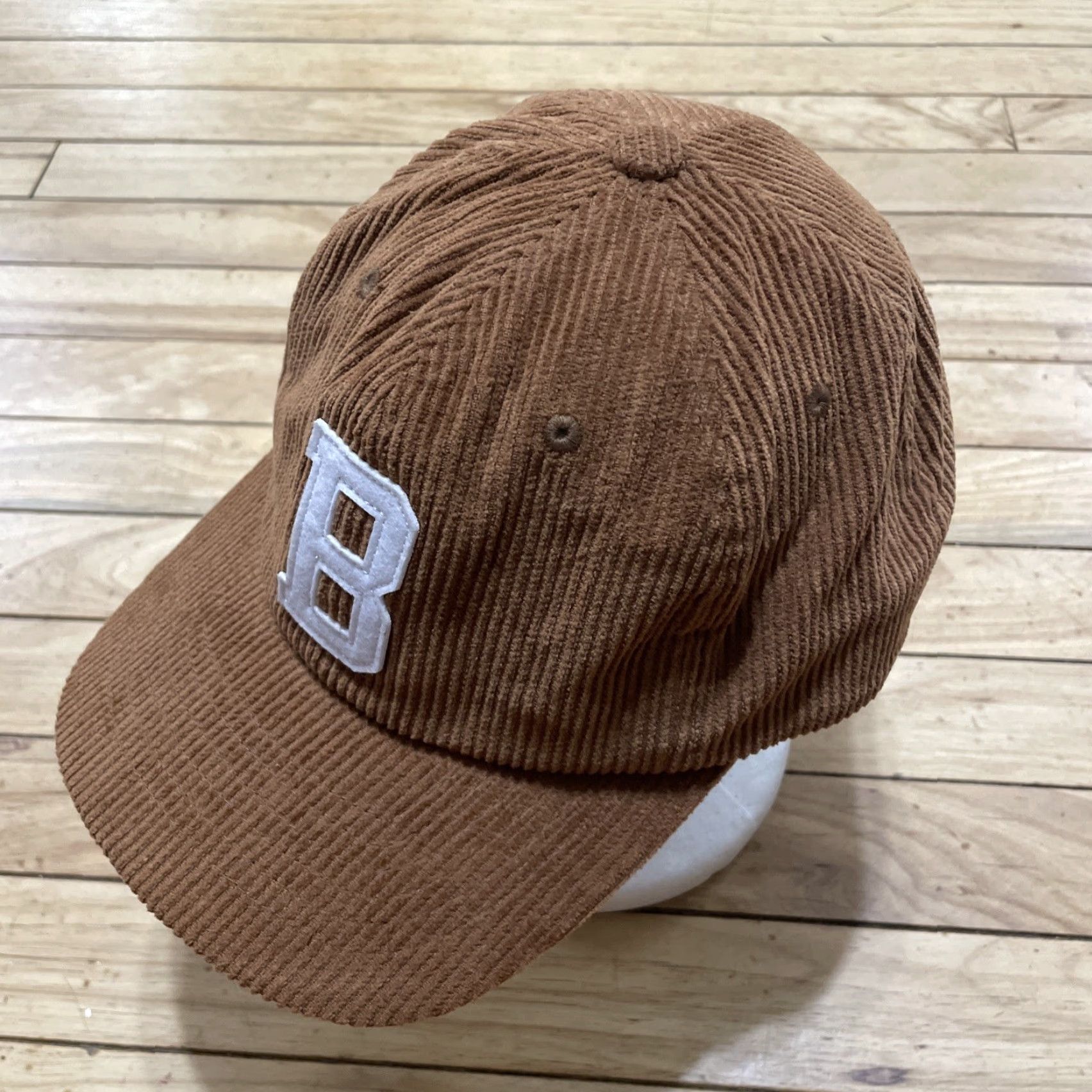 Brixton Brixton Corduroy Hat Men Adjustable Tan Cap Classic Letter B Big B Strapback Cap Size ONE SIZE - 2 Thumbnail