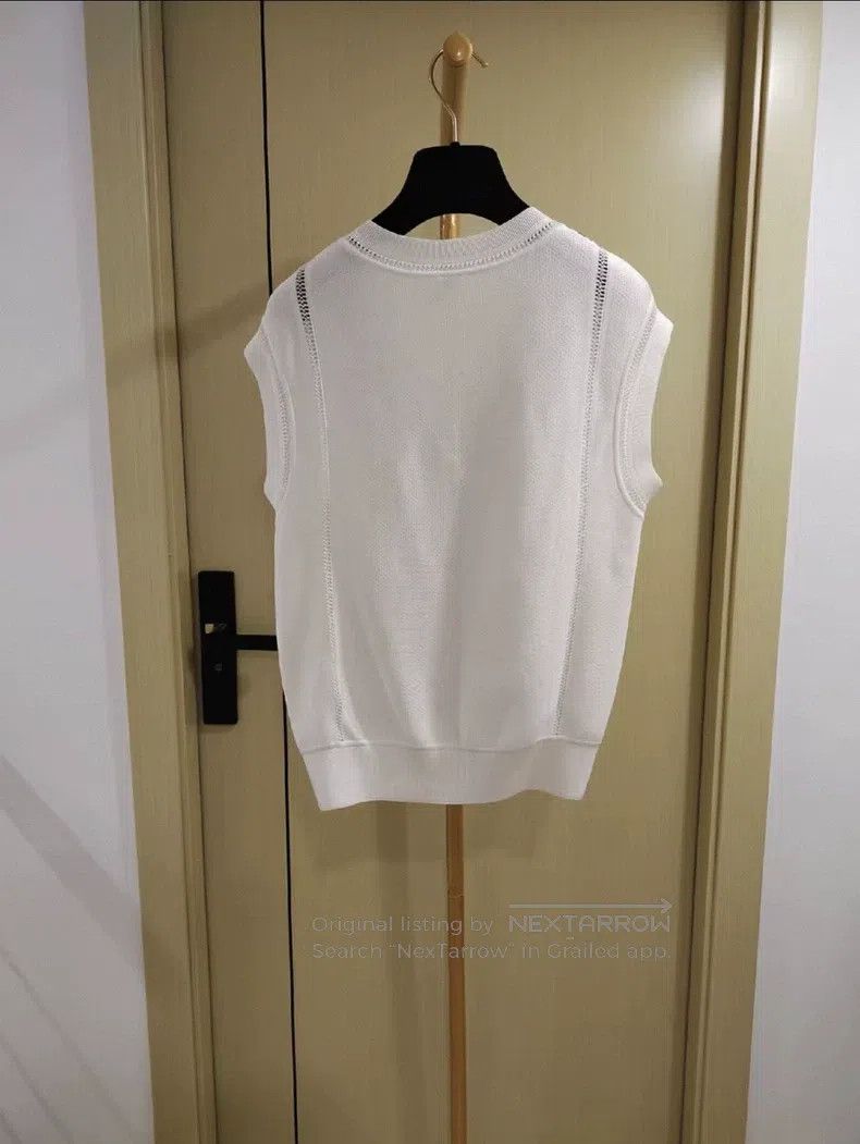Hermes Hermes Black and White Printed Knit Vest Size XXS / US 00 / IT 34 - 2 Thumbnail