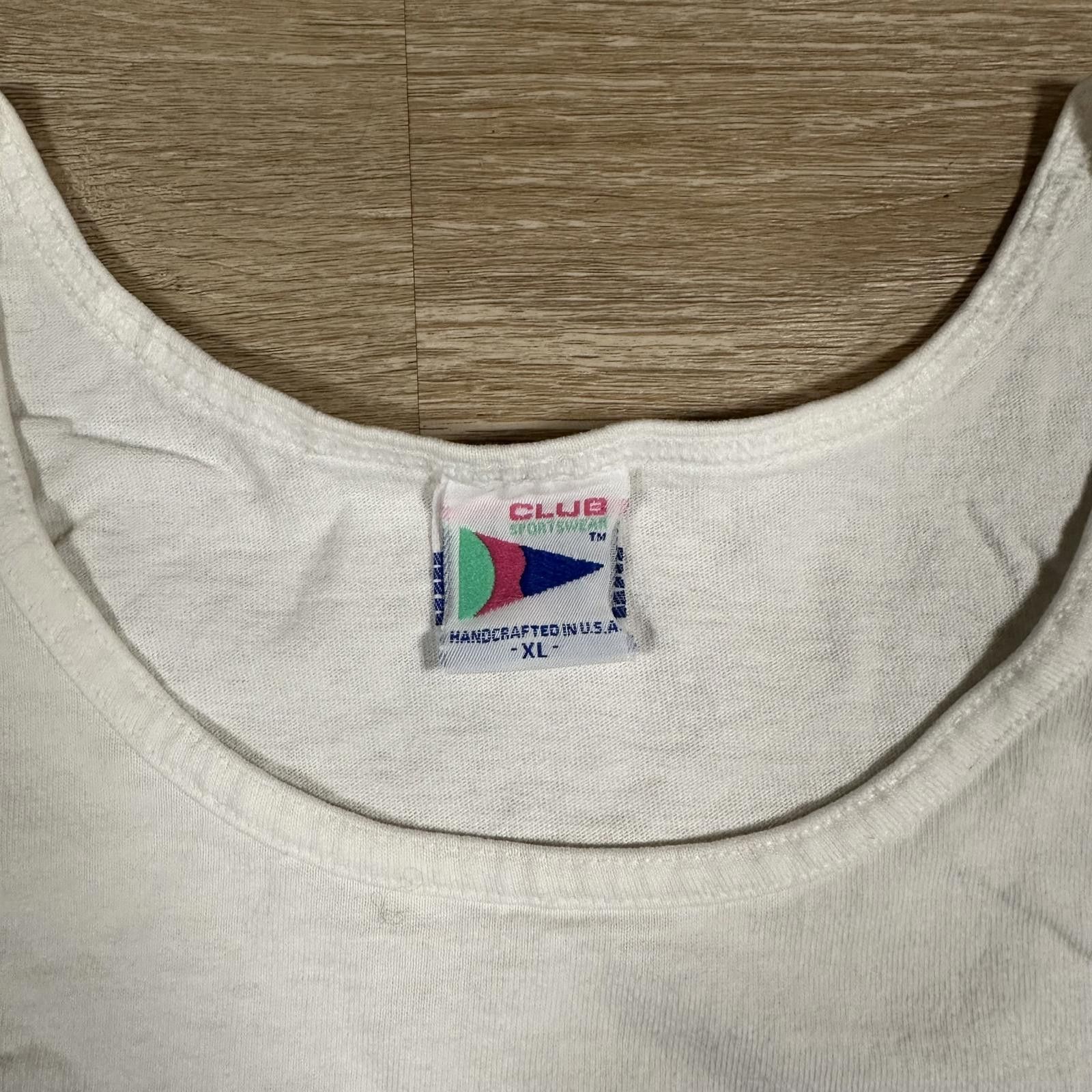 Other Club Sportswear Mens Tank Top XL White Vintage Size US XL / EU 56 / 4 - 4 Thumbnail
