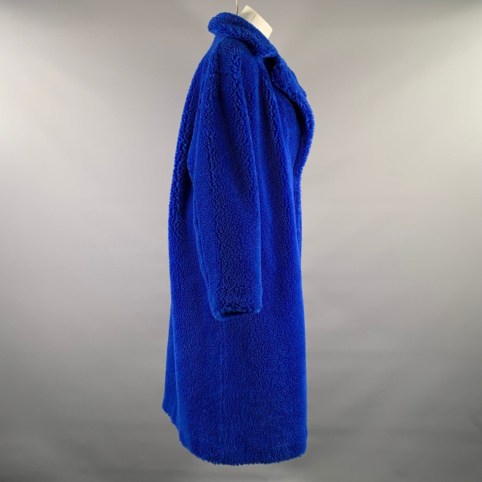 STAND STUDIO STAND STUDIO M Royal Blue Textured Faux Fur Coat Size M / US 6-8 / IT 42-44 - 2 Thumbnail