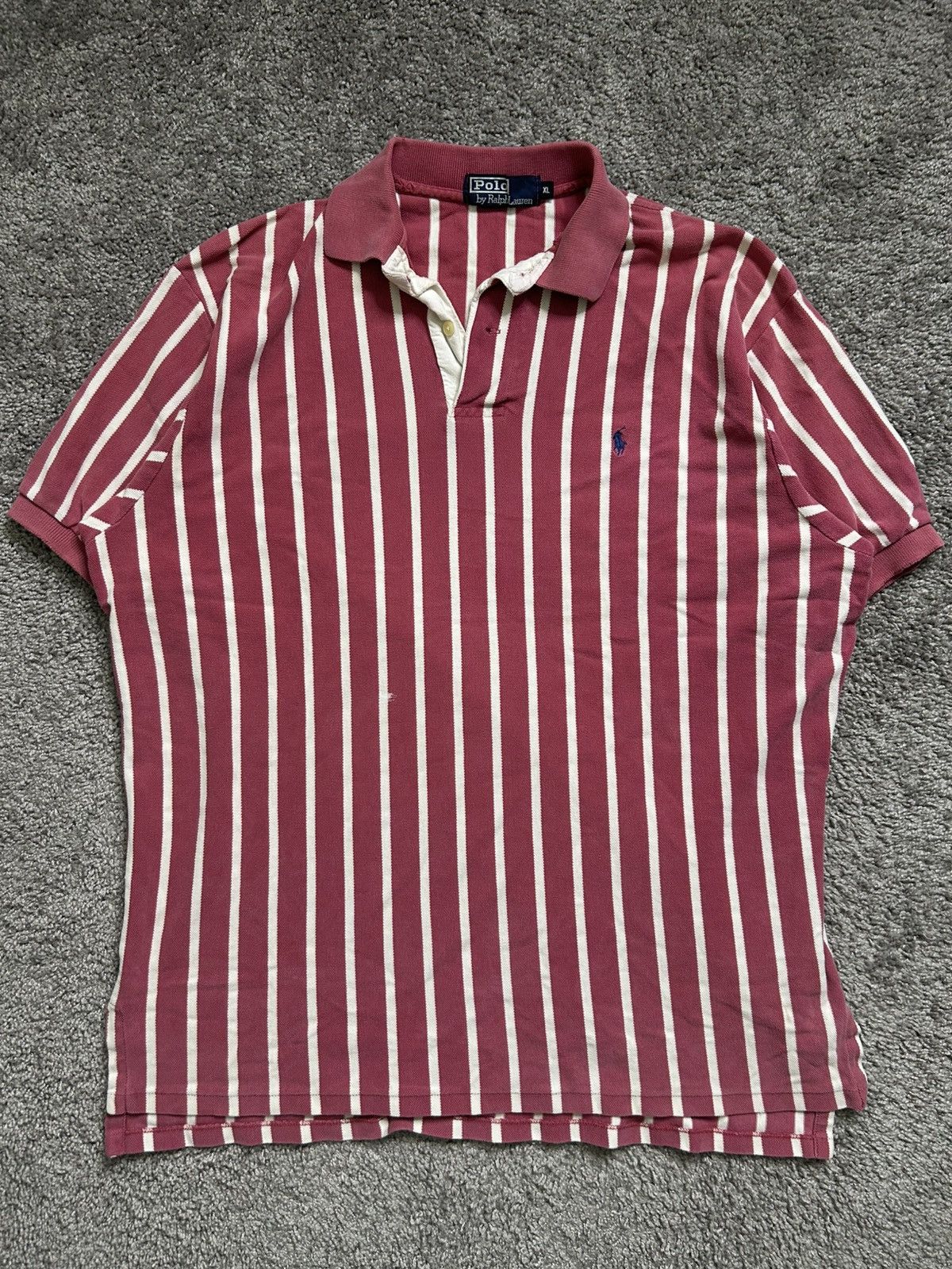 Polo Ralph Lauren Vintage 80s Polo Ralph Lauren Striped Watermelon 1980s Size US XL / EU 56 / 4 - 1 Thumbnail