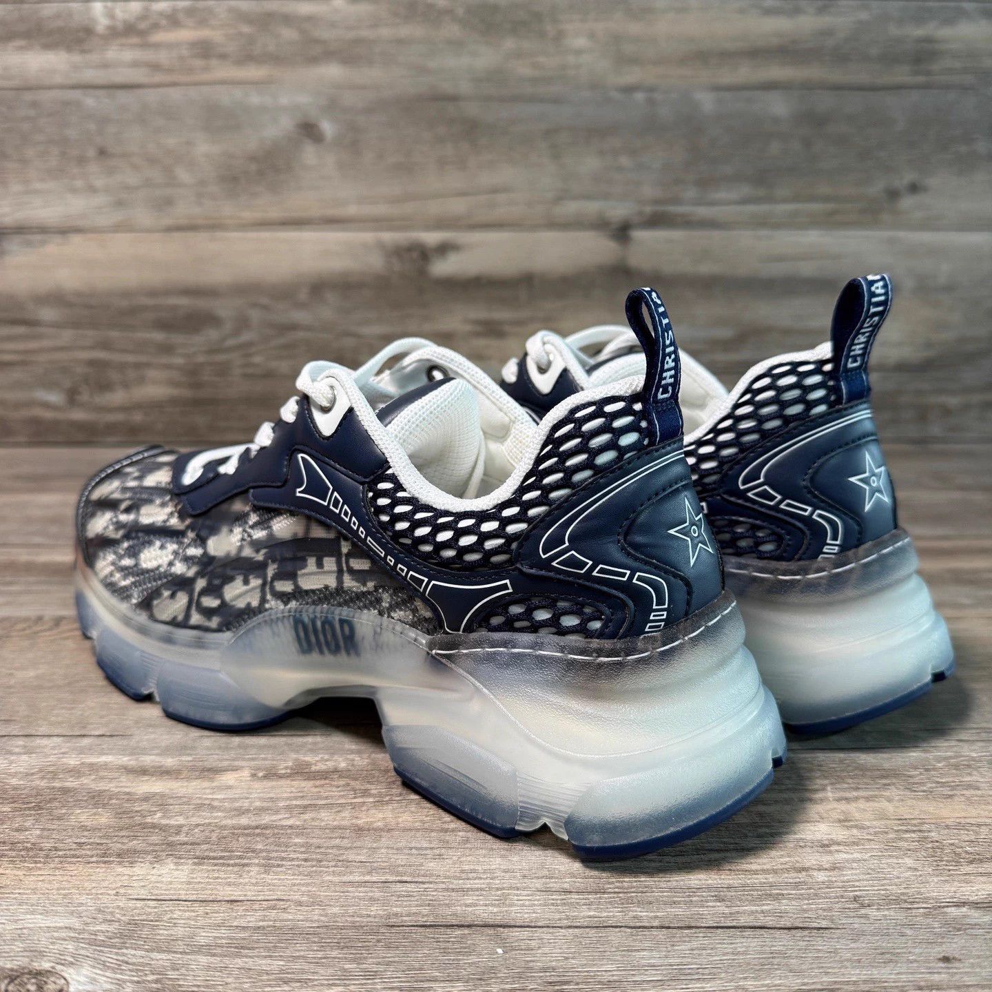 Dior DIOR Vibe Oblique Navy/White Blue Low Top Sneakers EUR40 Size US 9 / IT 39 - 3 Thumbnail