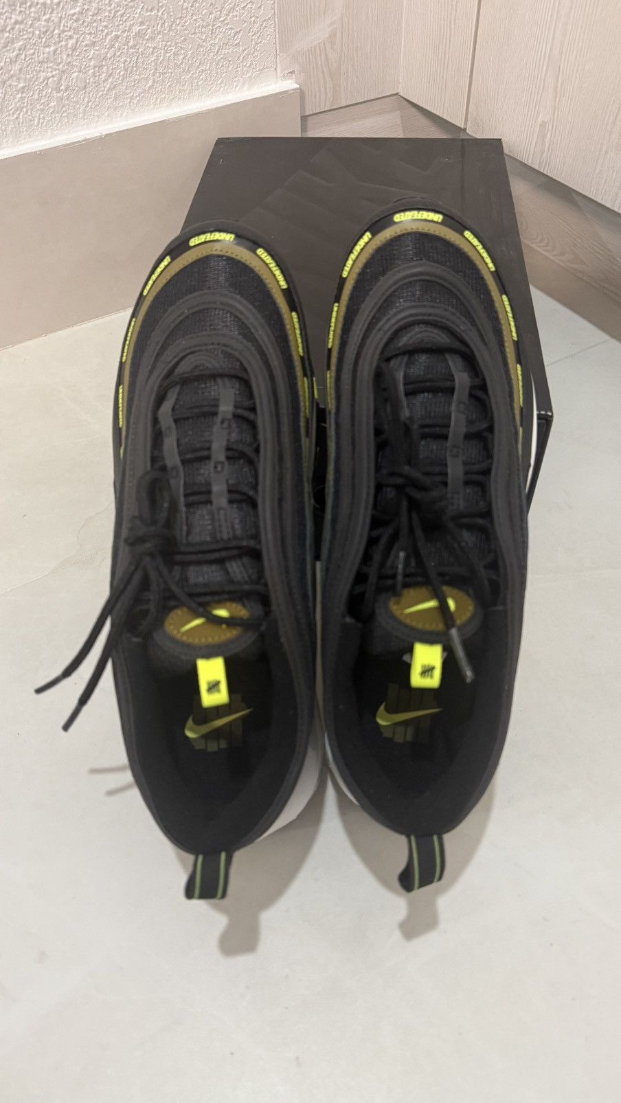 Nike × Undefeated Nike Air Max 97 x Undefeated Shoes Black/Volt Size 11 New Size US 11 / EU 44 - 6 Thumbnail