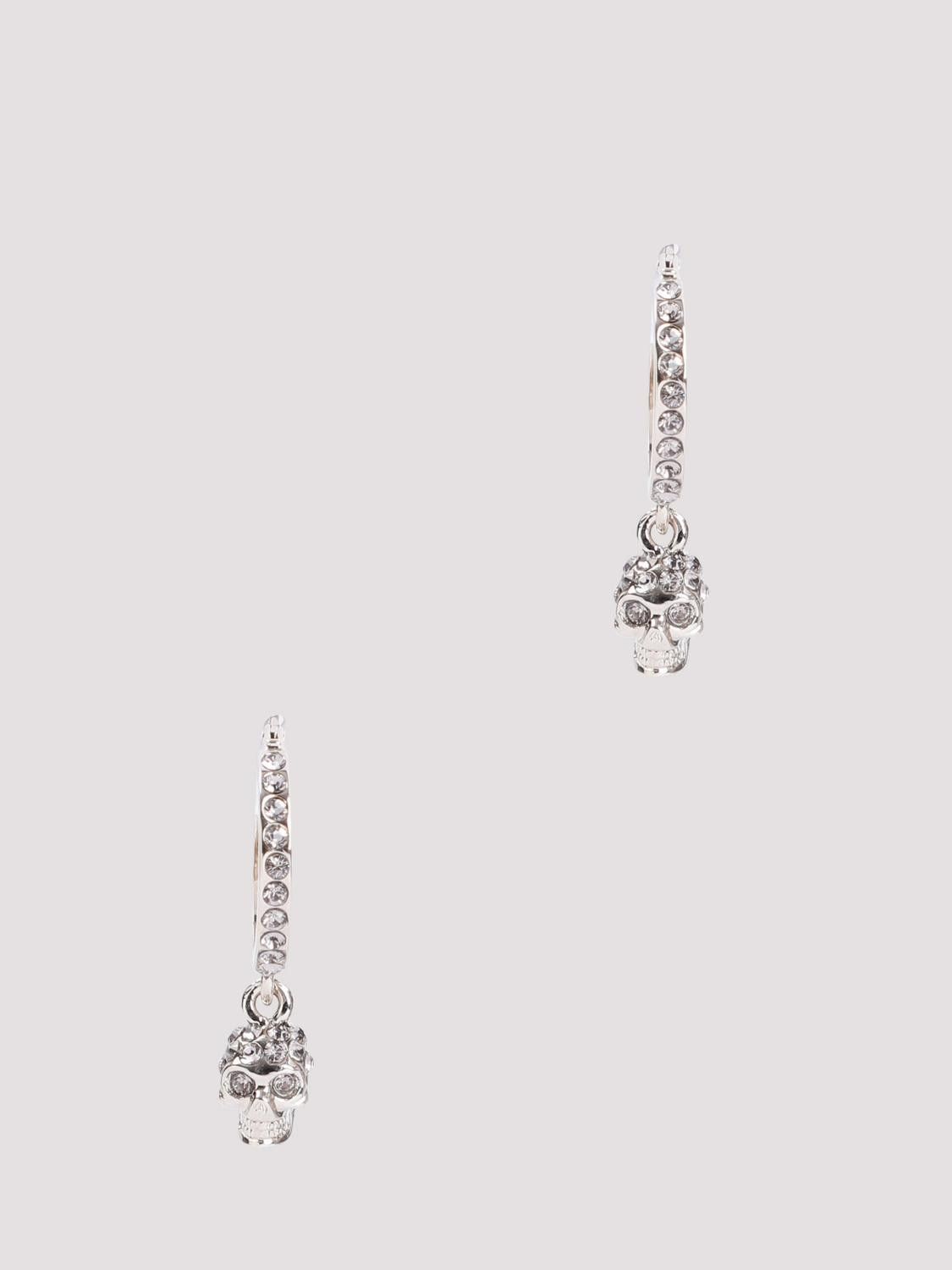 Alexander McQueen o1s22i1n1024 Size: OS / Pendant Skull Hoop Earrings Size ONE SIZE - 1 Thumbnail
