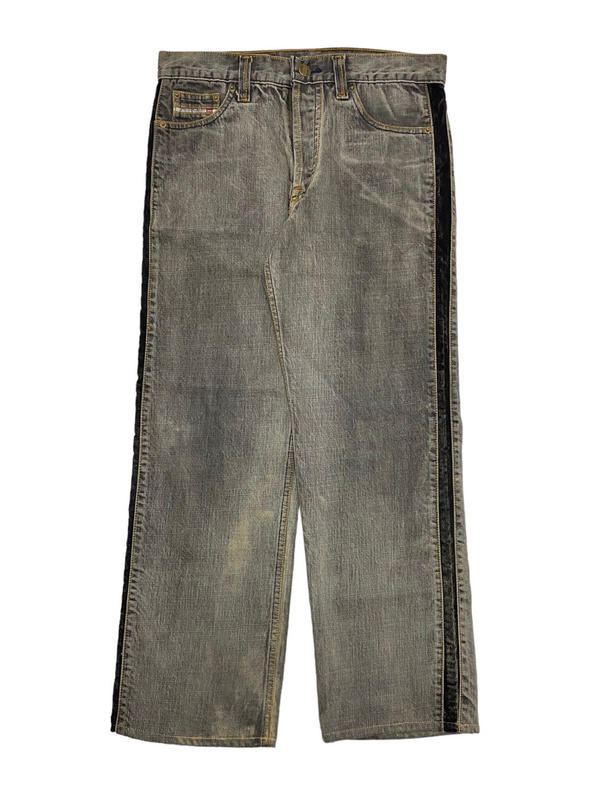 Le Grande Bleu (L.G.B.) Diesel Jeans Industry Baggy Liner Corduroy Side Faded Size US 33 - 1 Thumbnail