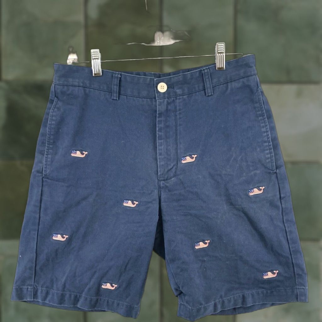 Vineyard Vines Vineyard Vines Mens 30 Breaker Club Shorts Navy Whale Stars Stripes Shirt? Size US 30 / EU 46 - 1 Thumbnail
