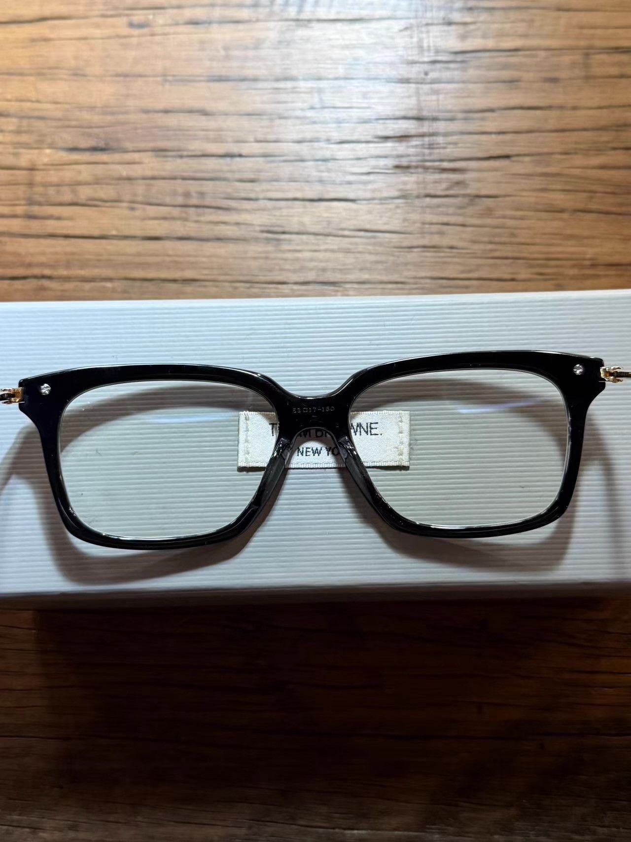Thom Browne Thom Browne 12K gold-plated black frame plain glasses. Ｑ25 Size ONE SIZE - 5 Thumbnail