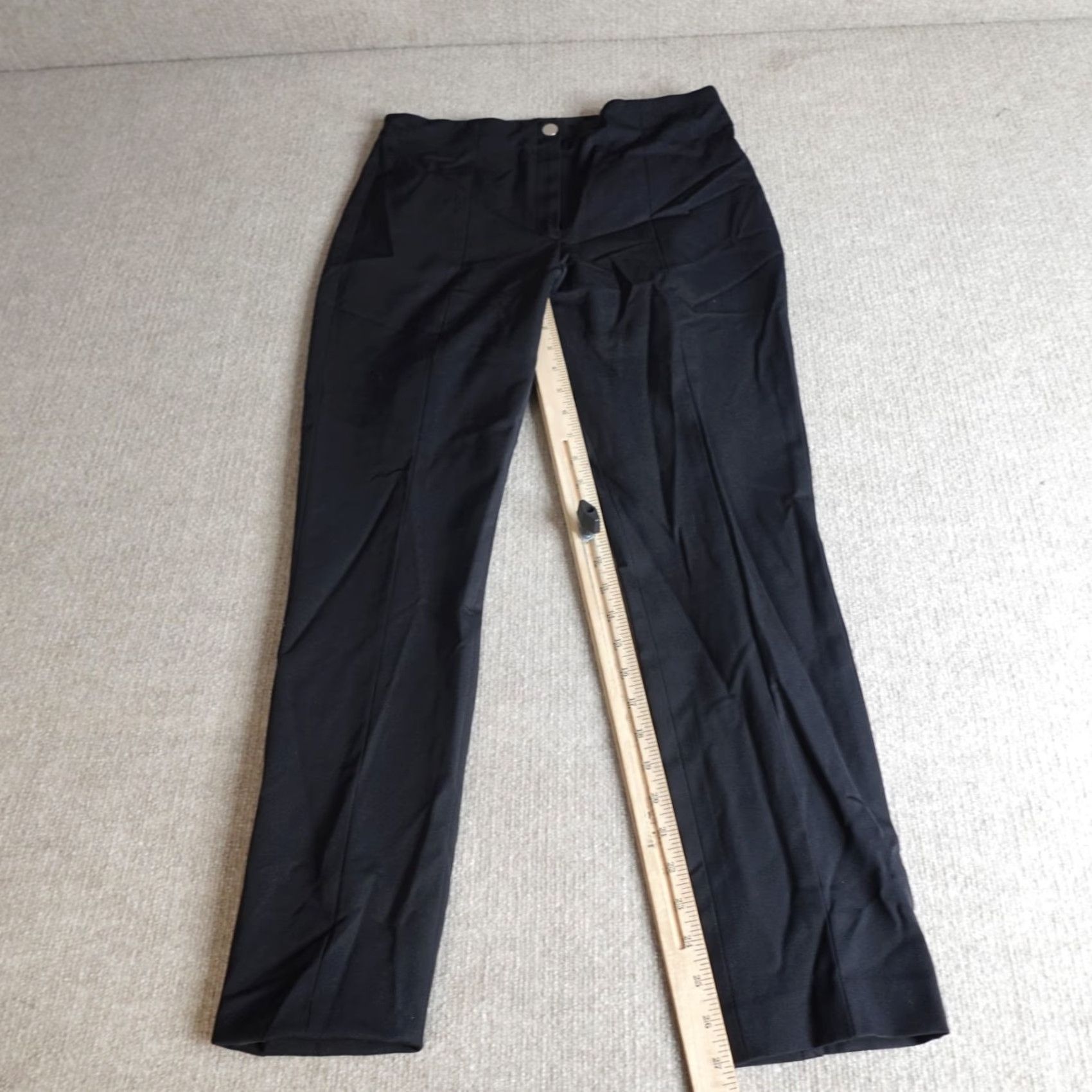 Theory Theory Pants 10 Black Ponte Trousers Flat Front Regular 27In inseam Mens Womens Girls? Size 32" / US 10 / IT 46 - 2 Thumbnail