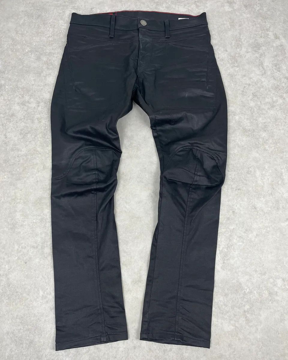 Marithe + Francois Girbaud SS2013 Marithé + François Girbaud Black Waxed Slim Denim Jeans Size US 32 / EU 48 - 4 Thumbnail