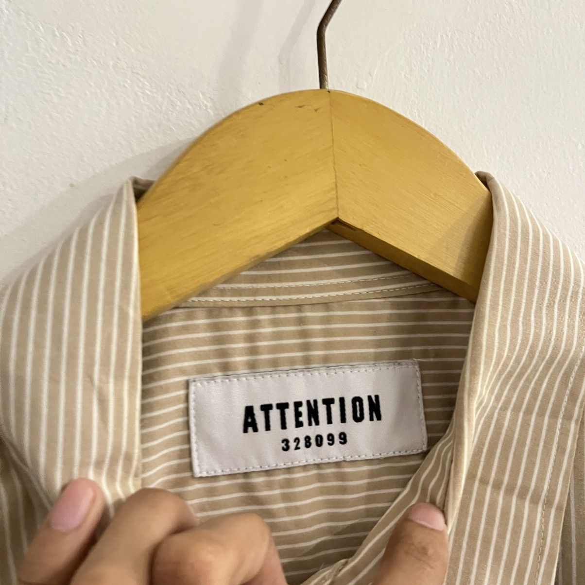 Japanese Brand Attention - Striped Longsleeve Button Up Size US XL / EU 56 / 4 - 5 Thumbnail