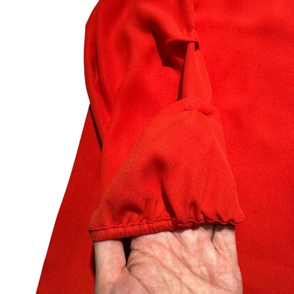 JM Collection JM Collection Red 3/4 Sleeve Blouse Size L Size L / US 10 / IT 46 - 7 Thumbnail