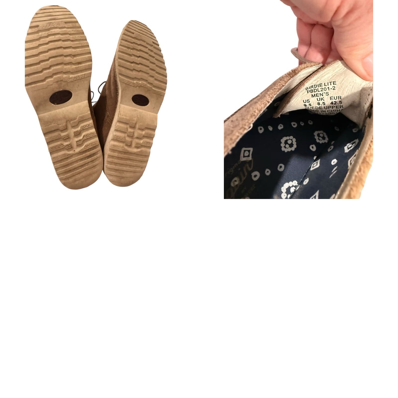 Original Penguin Original Penguin Men's Ankle Chukka Boots 9.5 Beige Suede Birdie Lite Size US 10 / EU 43 - 8 Thumbnail