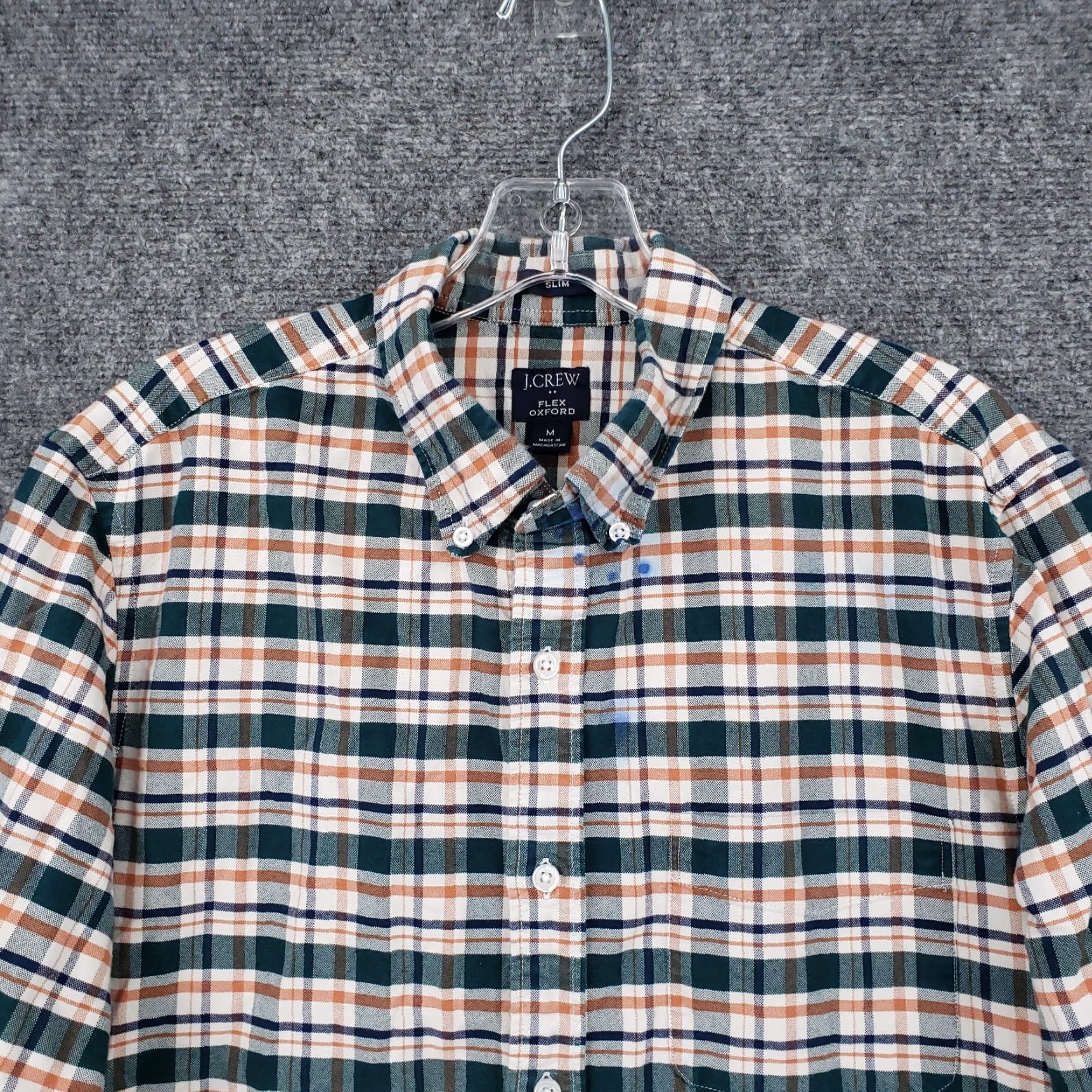 J.Crew J.CREW Button-Down Shirt Mens M Medium Blue Plaid Slim Fit Collared Oxford Button Up Size US M / EU 48-50 / 2 - 3 Thumbnail