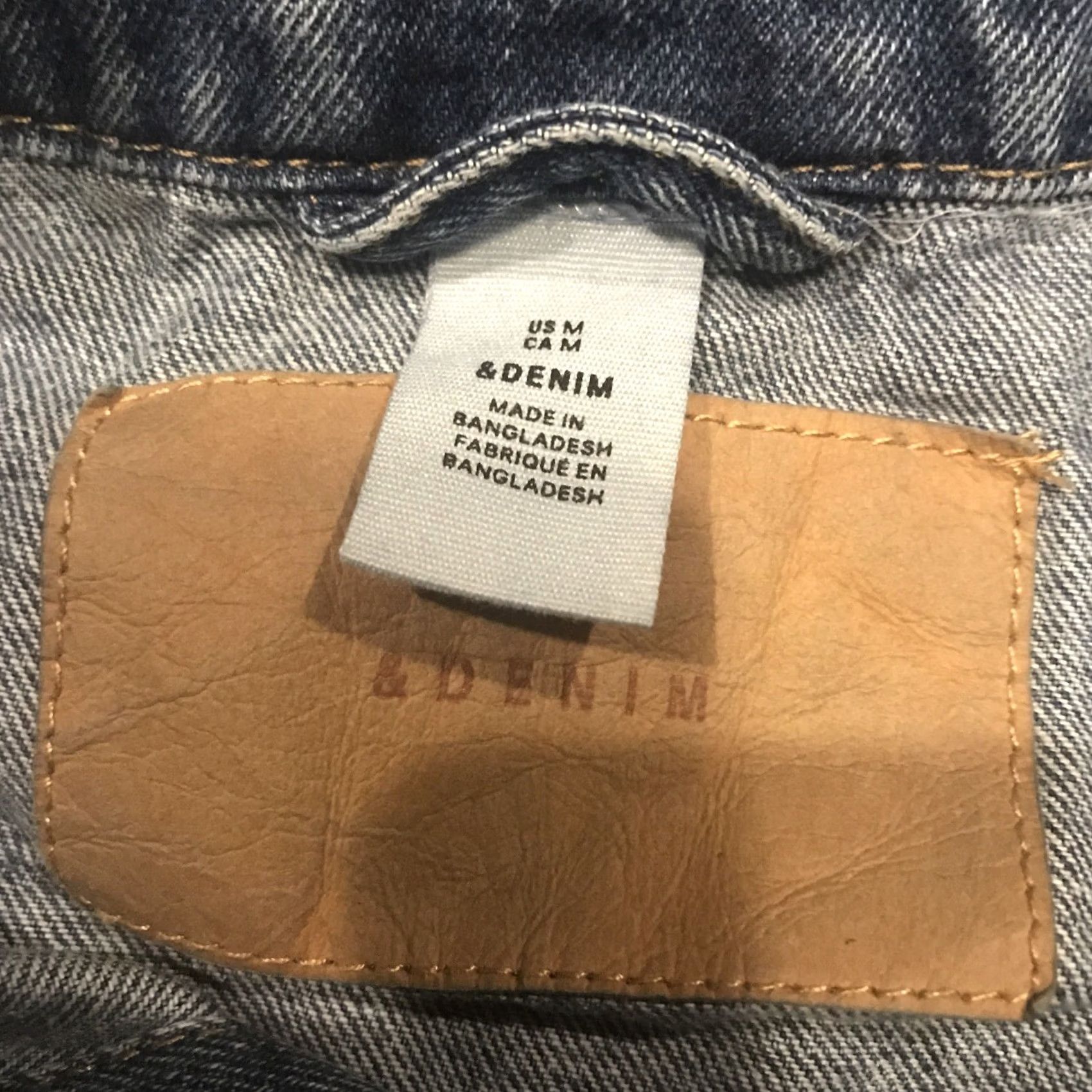 Denime &denim Womens M Jacket Short Cotton Button Blue Pockets Vintage: No Casual Fall Spring Bangladesh Regular Cotton Denim Jacket Size 32" / US 10 / IT 46 - 2 Thumbnail