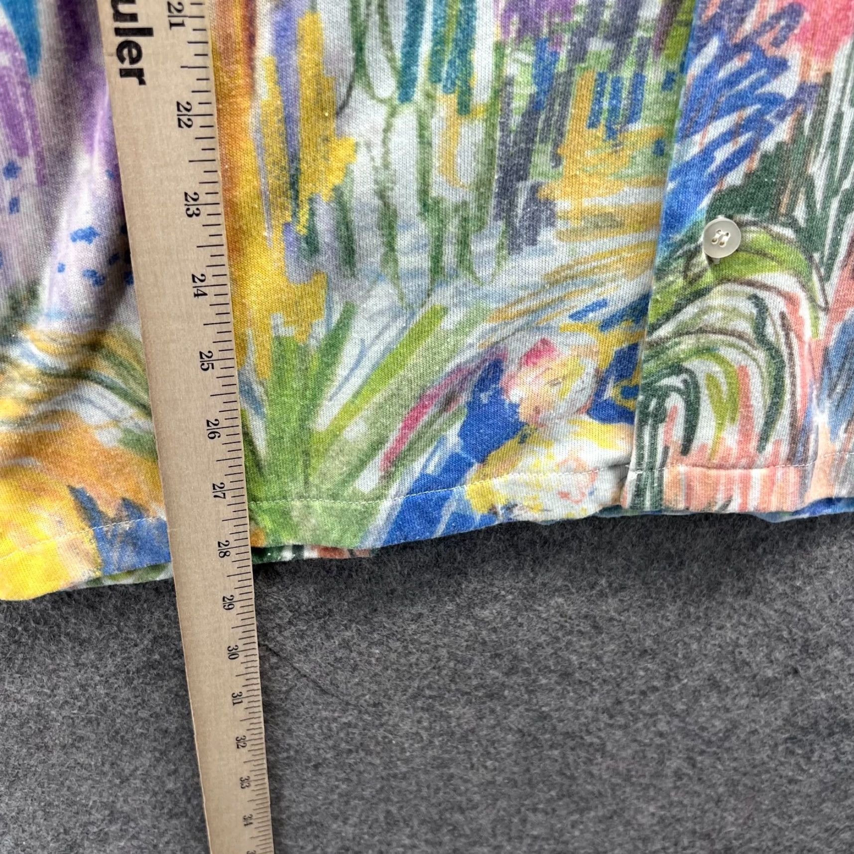 Zara Zara Shirt Mens Large Green Short Sleeve Button Down Palm Tree Tropical Art RARE Size US L / EU 52-54 / 3 - 4 Thumbnail