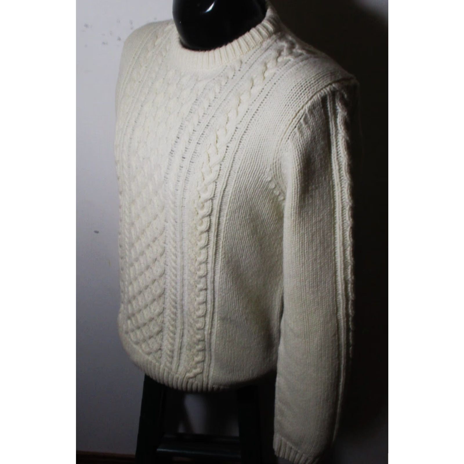 Vintage Craghoppers Beige Cable Knit Lambswool Sweater Size M Size US M / EU 48-50 / 2 - 4 Thumbnail