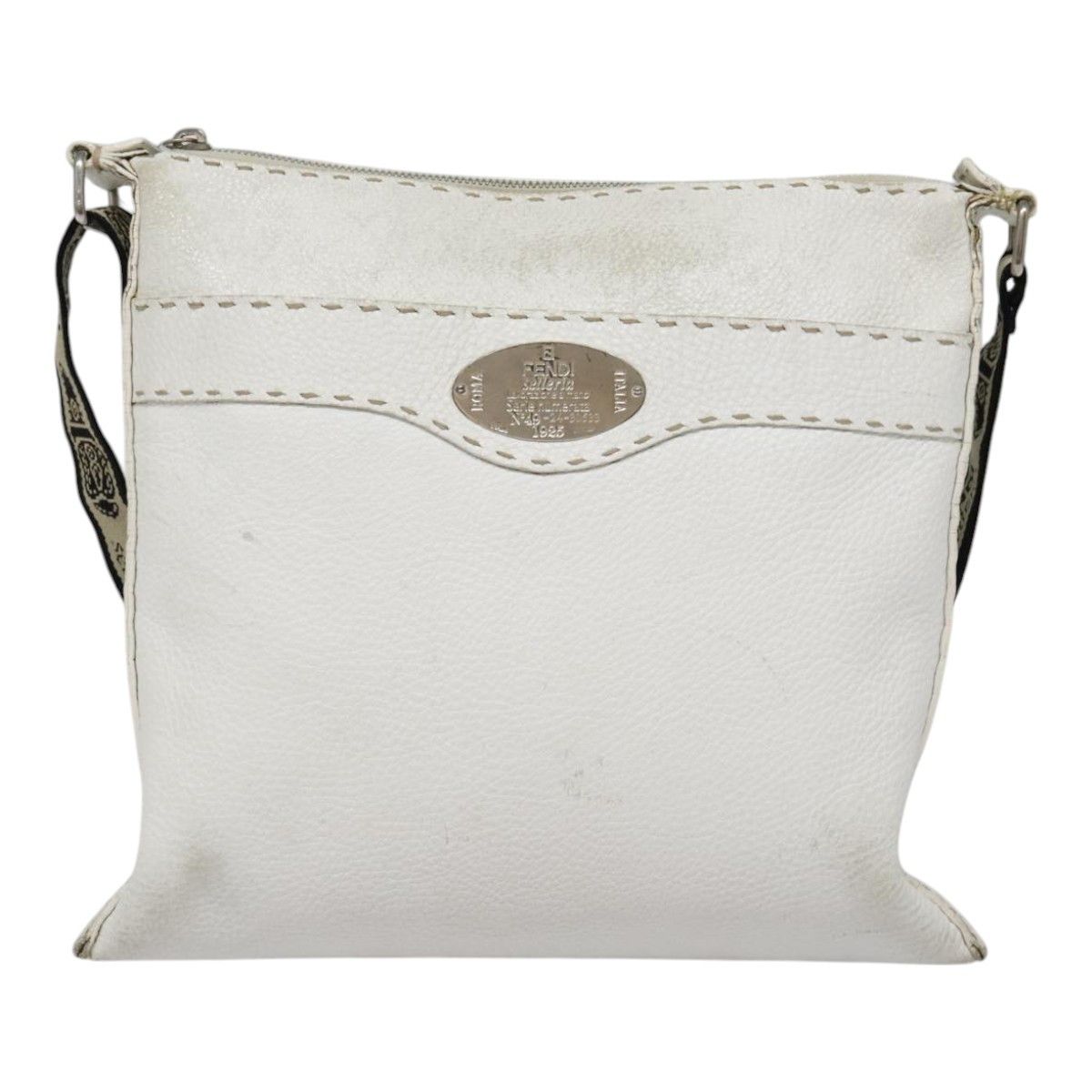 Fendi Selleria White Leather Shoulder Bag (Pre-Owned) Size ONE SIZE - 1 Thumbnail