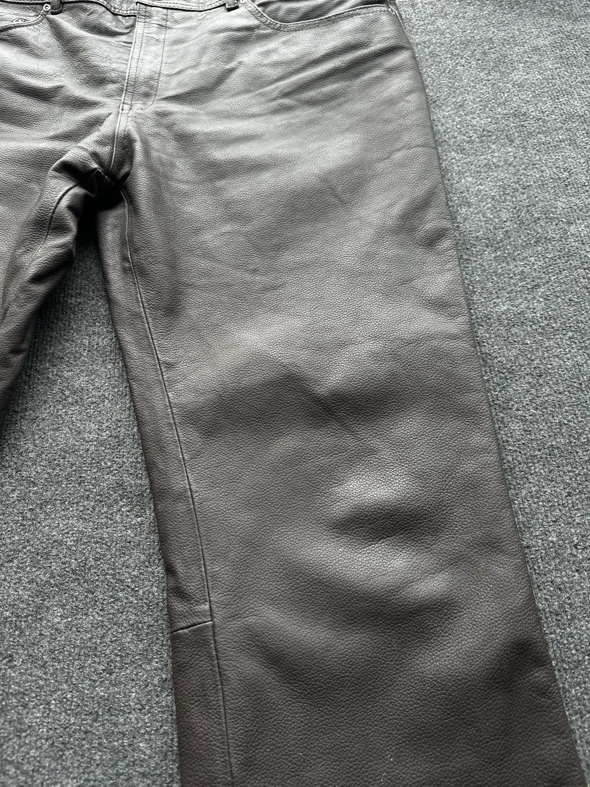 Other 🚨GRAIL MEN LEATHER PANTS Y2K WESTERN MOTORCYCLE Size US 41 - 6 Thumbnail