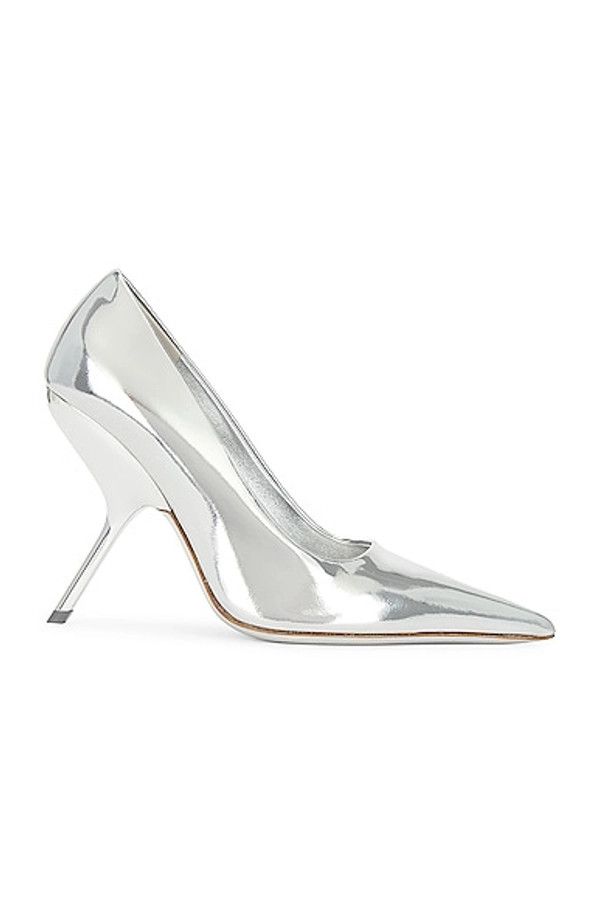 Salvatore Ferragamo o1s1rm0924 Eva Heeled Pump in Silver Size US 8.5 / IT 38.5 - 1 Thumbnail
