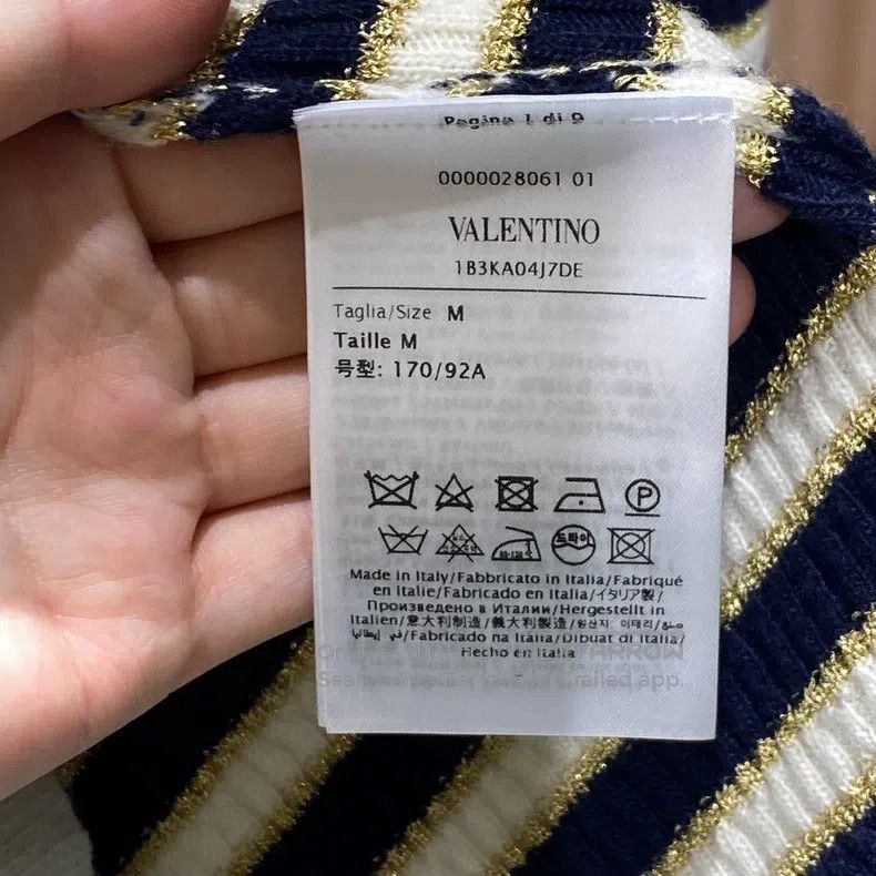Valentino Valentino Color-blocked striped stud knitted cardigan Size M / US 6-8 / IT 42-44 - 4 Thumbnail