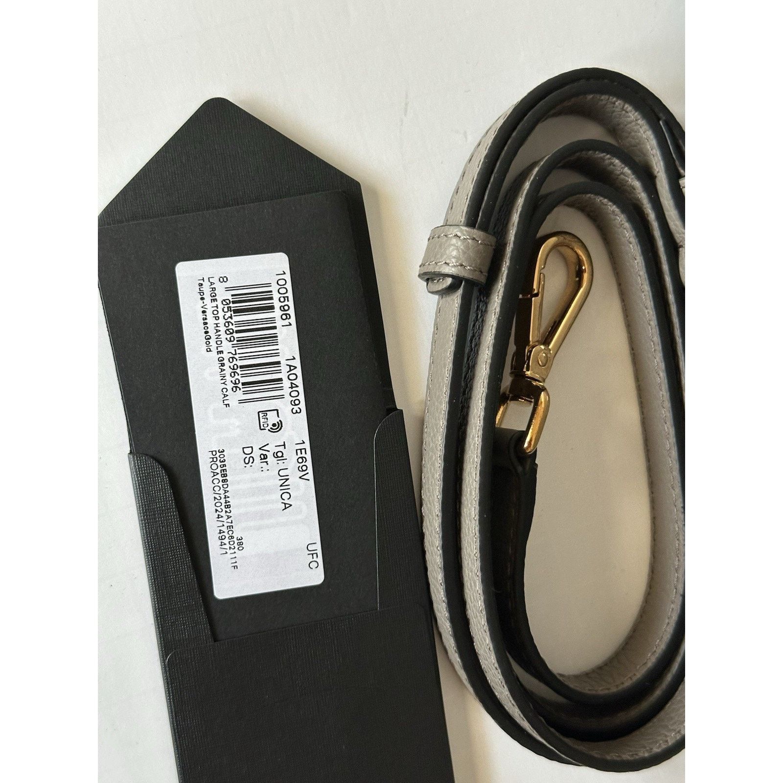 Versace Versace Virtus Grainy Leather Grey Large Bag 1005961 Size ONE SIZE - 11 Thumbnail