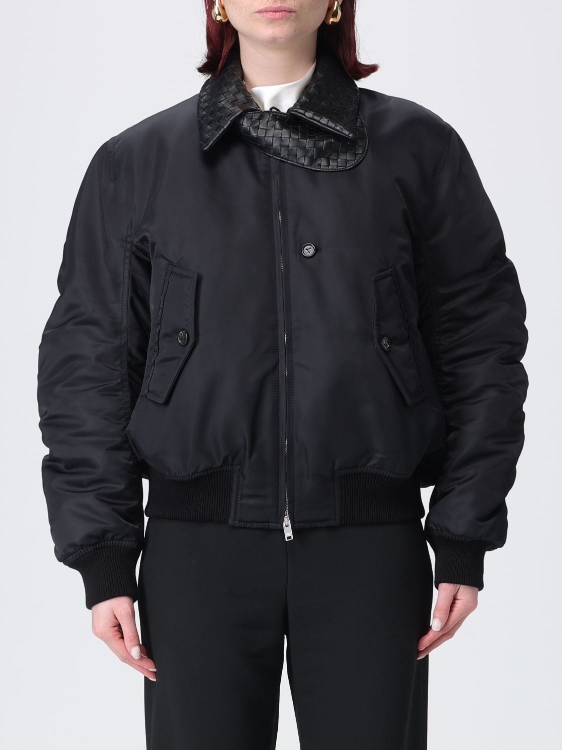 Bottega Veneta Bottega Veneta Jacket Woman Black Size S / US 4 / IT 40 - 1 Thumbnail