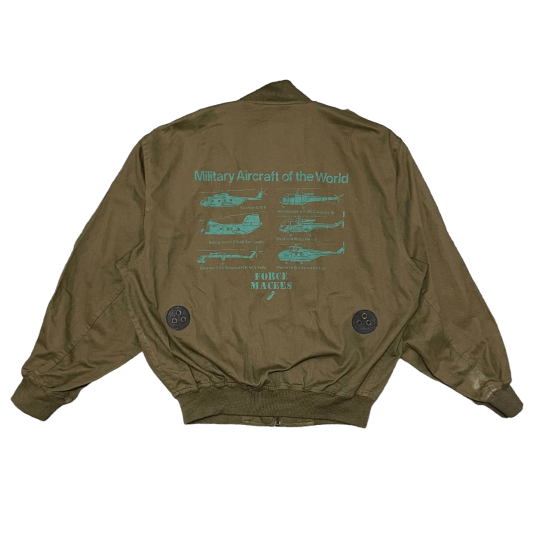 Japanese Brand Vintage Force Macees Military Aircraft Bomber Jacket Size US M / EU 48-50 / 2 - 12 Thumbnail