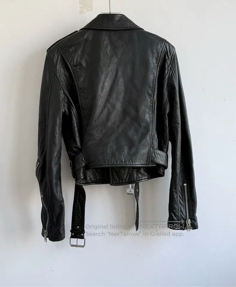 Saint Laurent Paris Saint Laurent Paris Black Moto Leather Jacket i Size XS / US 0-2 / IT 36-38 - 2 Thumbnail
