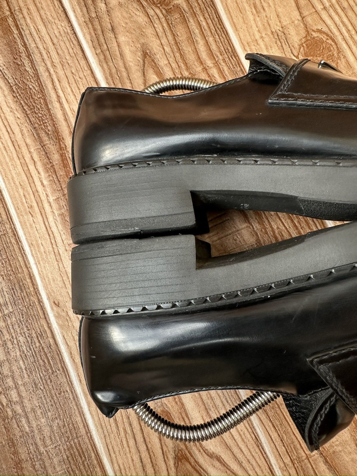 Prada Prada Brushed Leather Logo Loafers Size US 7.5 / EU 40-41 - 15 Thumbnail
