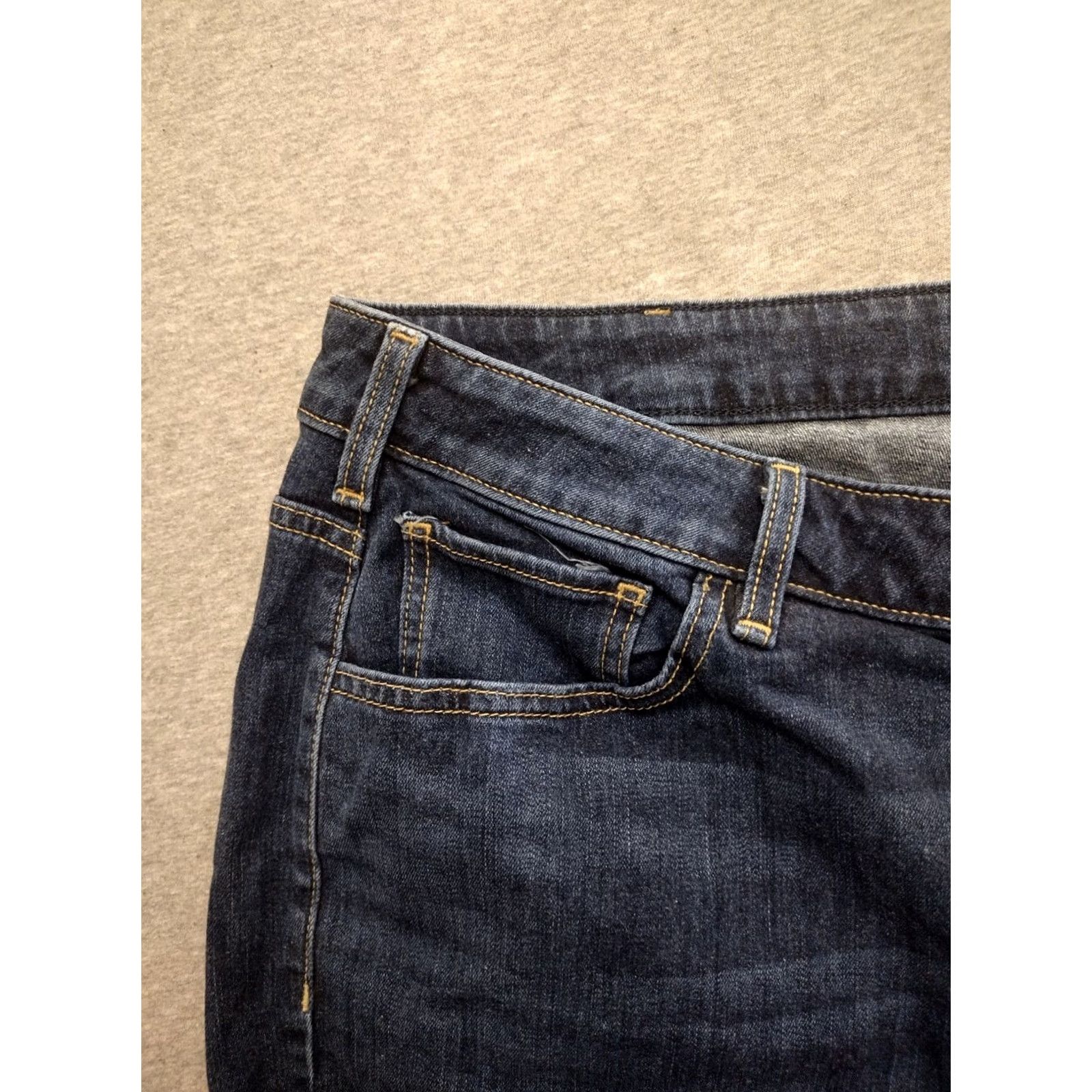 Vintage Unbranded Women's Jeans Dark Wash Denim Cotton Blend Size 22 Plus 5-Pocket Design High Rise Straight Blue Pants Womens Size 40" / US 18 - 4 Thumbnail