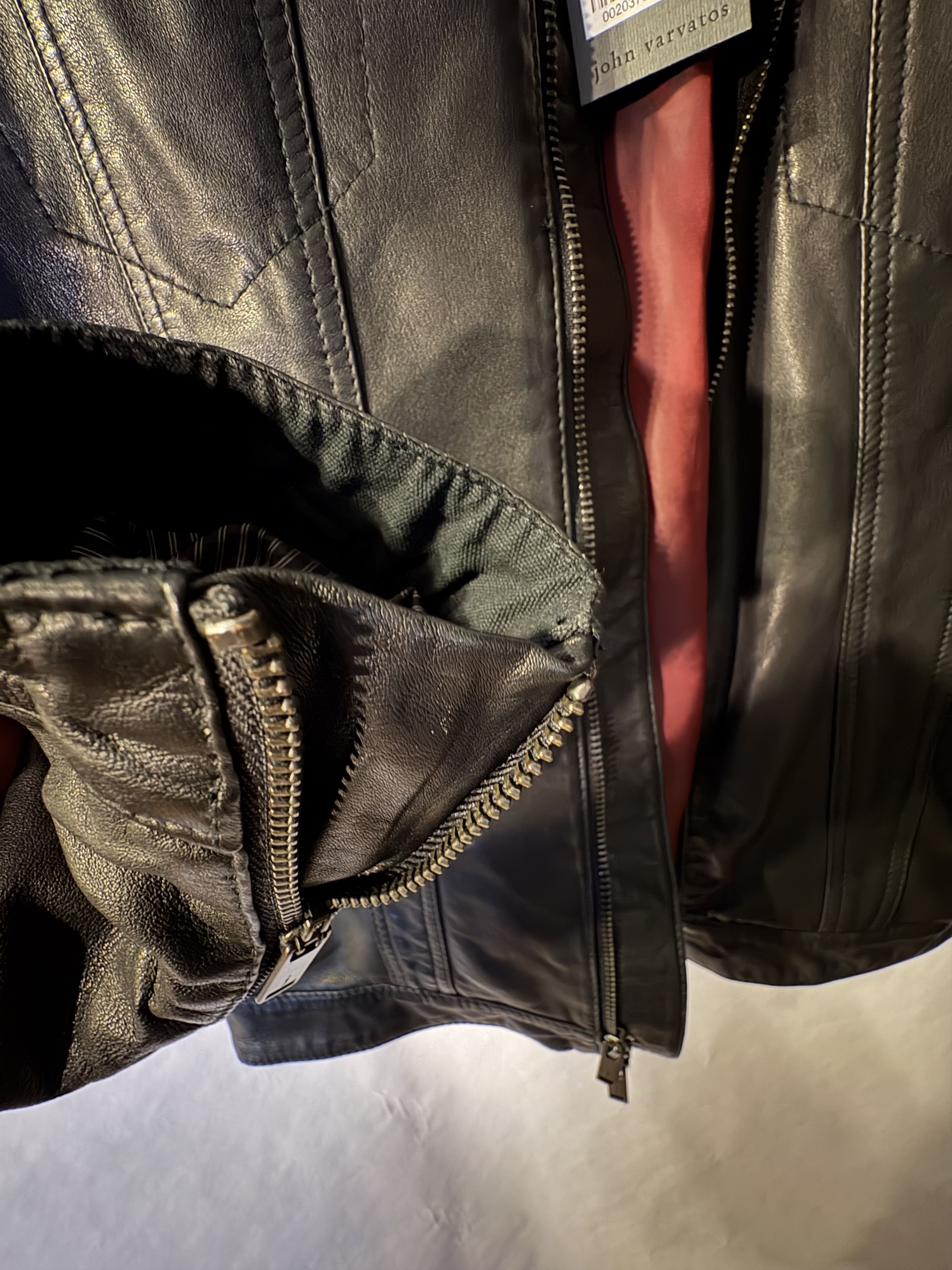John Varvatos John Varvatos Star U.S.A. Zip-Front Leather Jacket Size US S / EU 44-46 / 1 - 2 Thumbnail