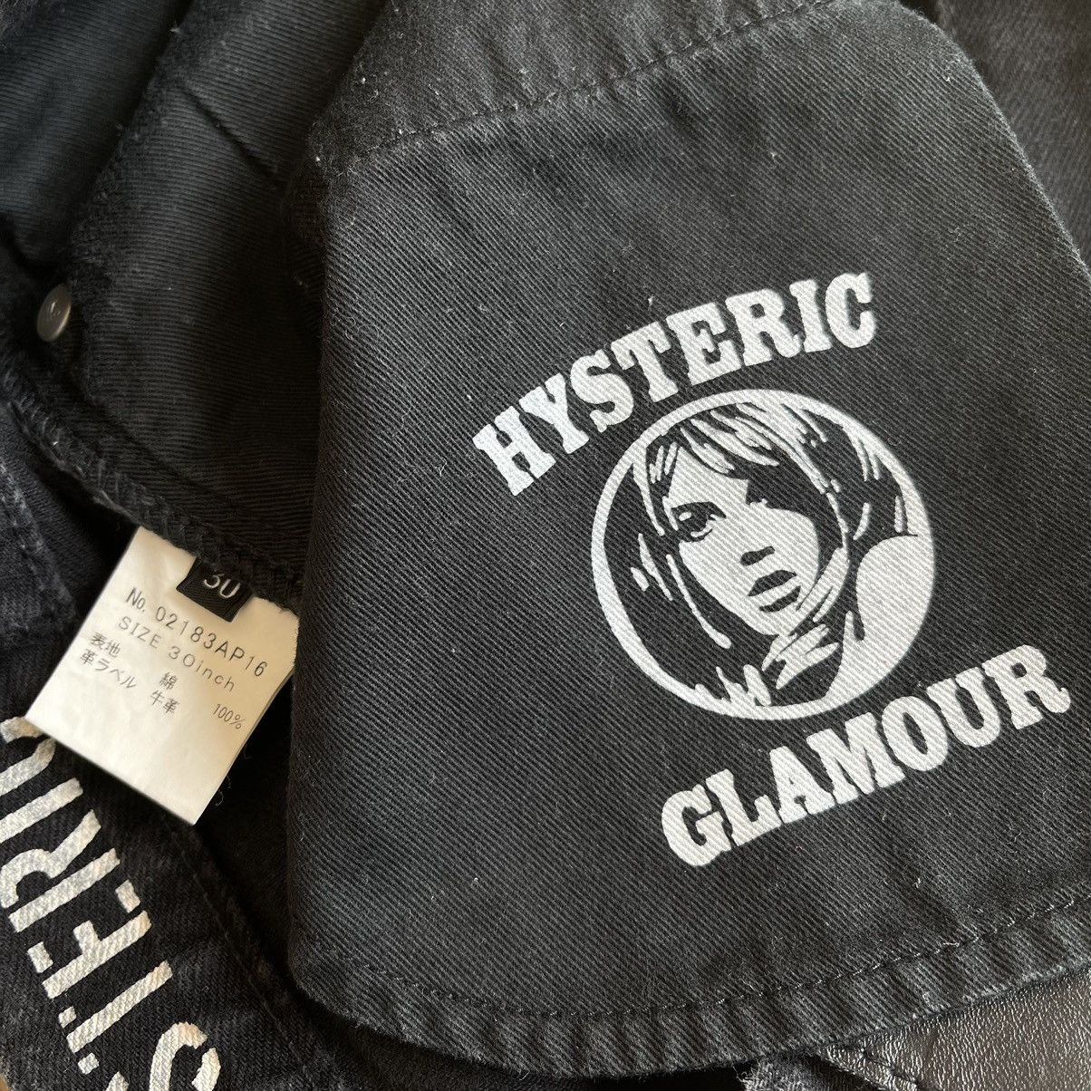 Hysteric Glamour Devil Girl Leather Patch Straight Denim Jeans Size US 30 / EU 46 - 6 Thumbnail