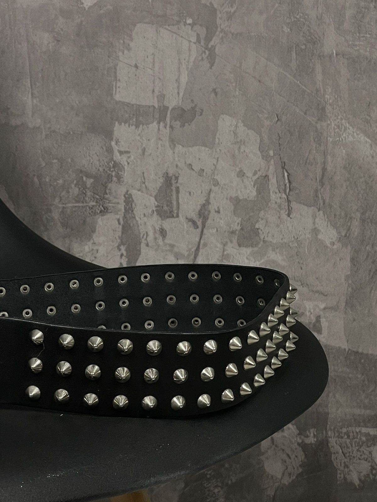 Japanese Brand × Vintage Vintage Japanese Y2K Rhinestones Studded Real Leather Belt Size ONE SIZE - 5 Thumbnail