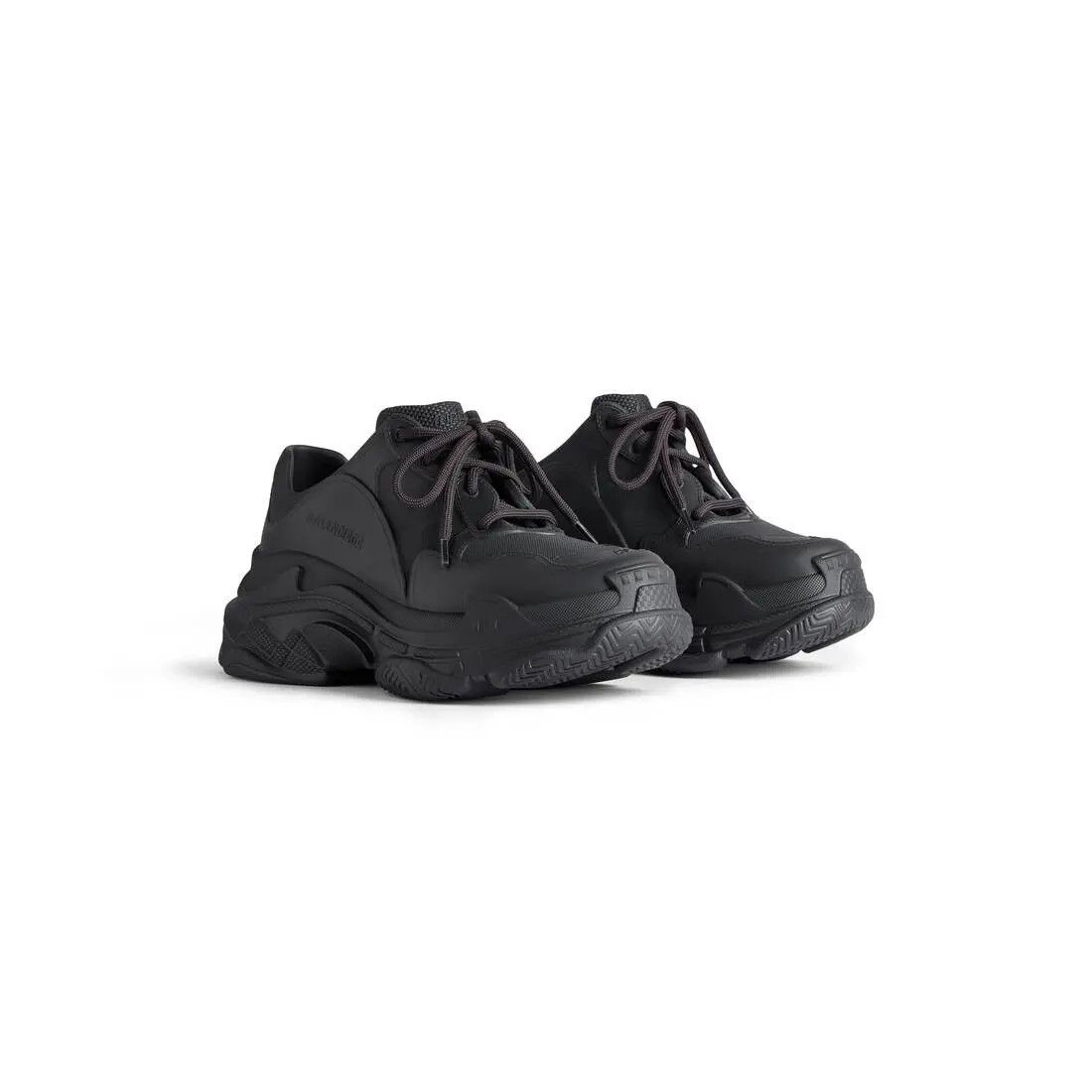 Balenciaga o1s1wg110225 Triple S Mold Sneakers in Black Size US 13 / EU 46 - 2 Thumbnail